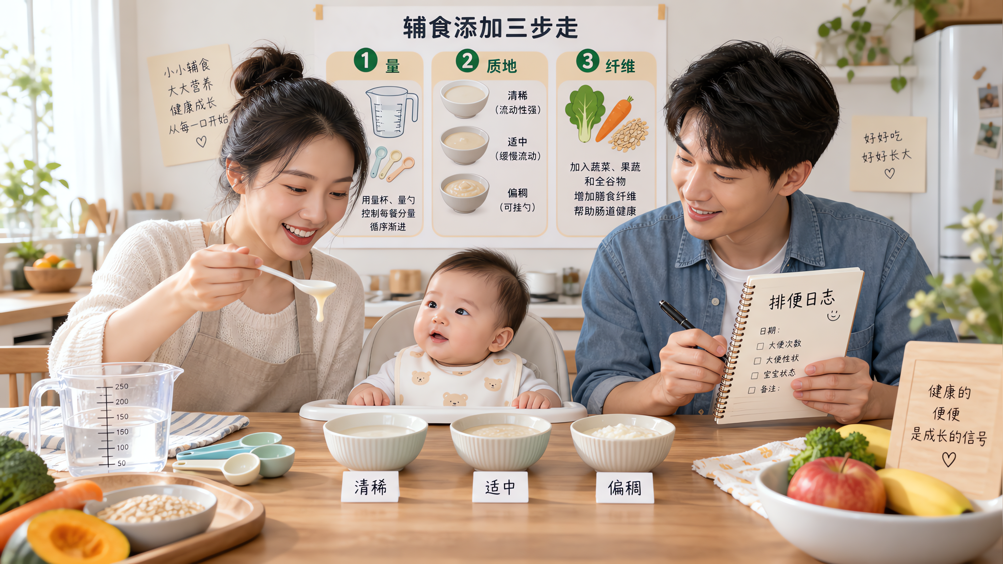 辅食一加就便秘？按量-质地-纤维三步排查