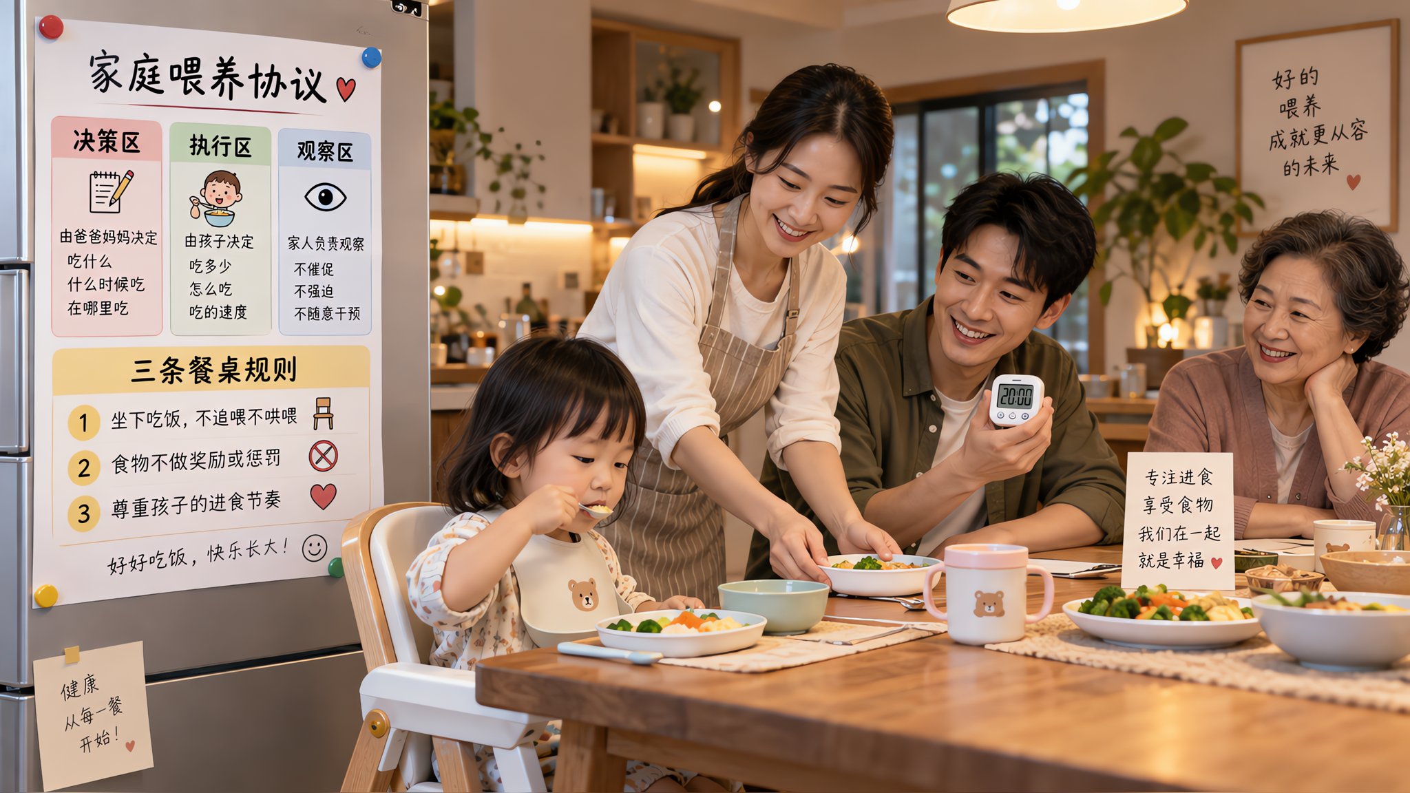 一张家庭喂养协议：止住追喂加盐补汤内耗