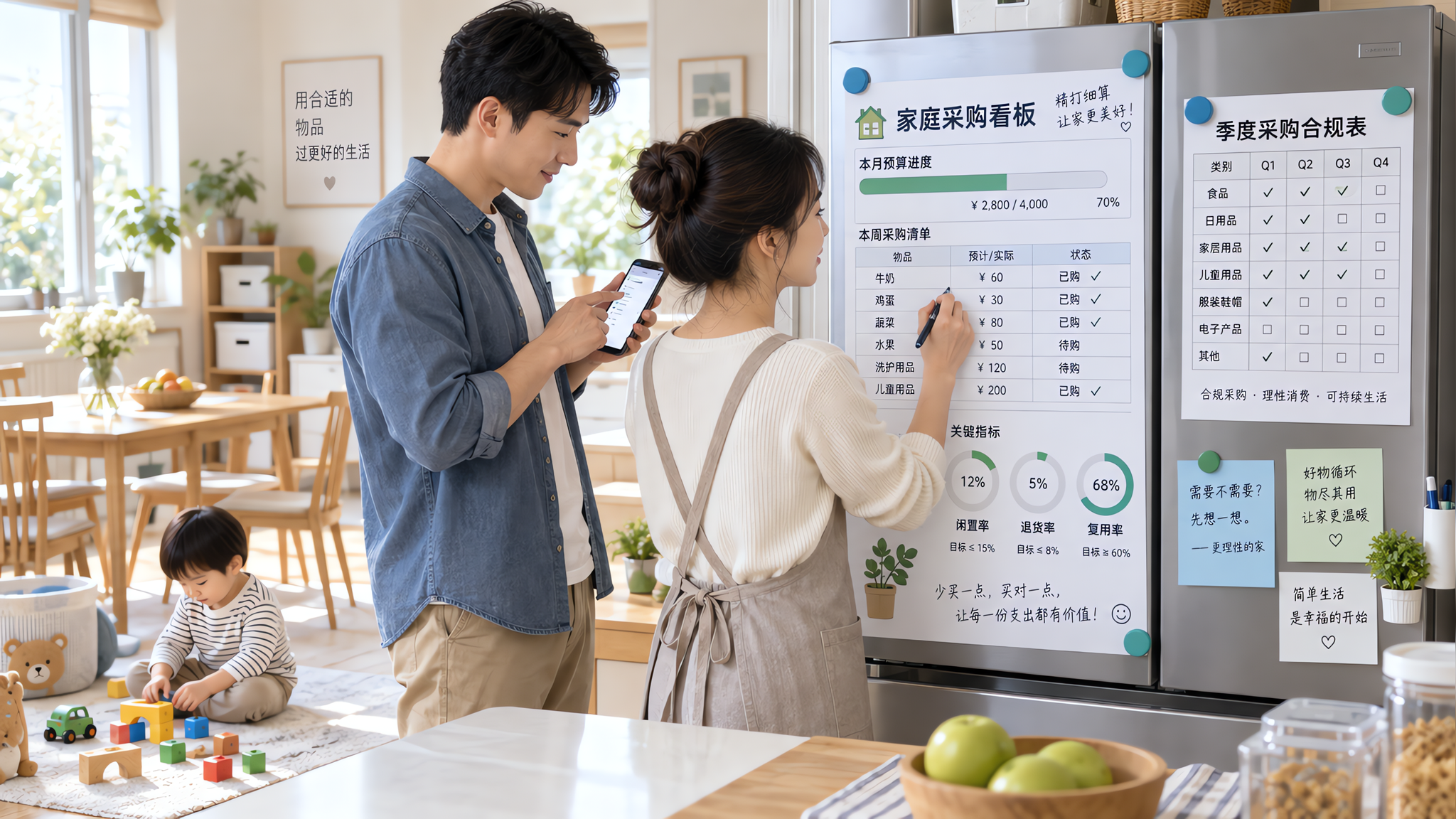 家里总为乱买吵架？用1张采购合规表把爸爸拉进来