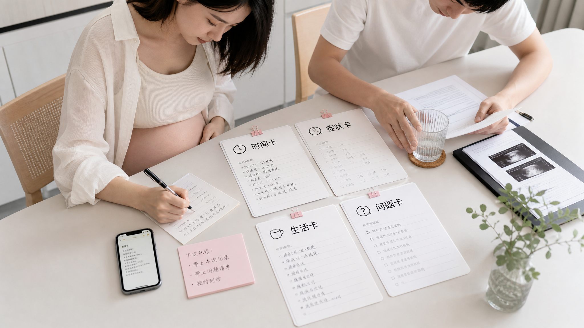 孕早期第一次就医别硬撑：四张信息卡让你说清重点