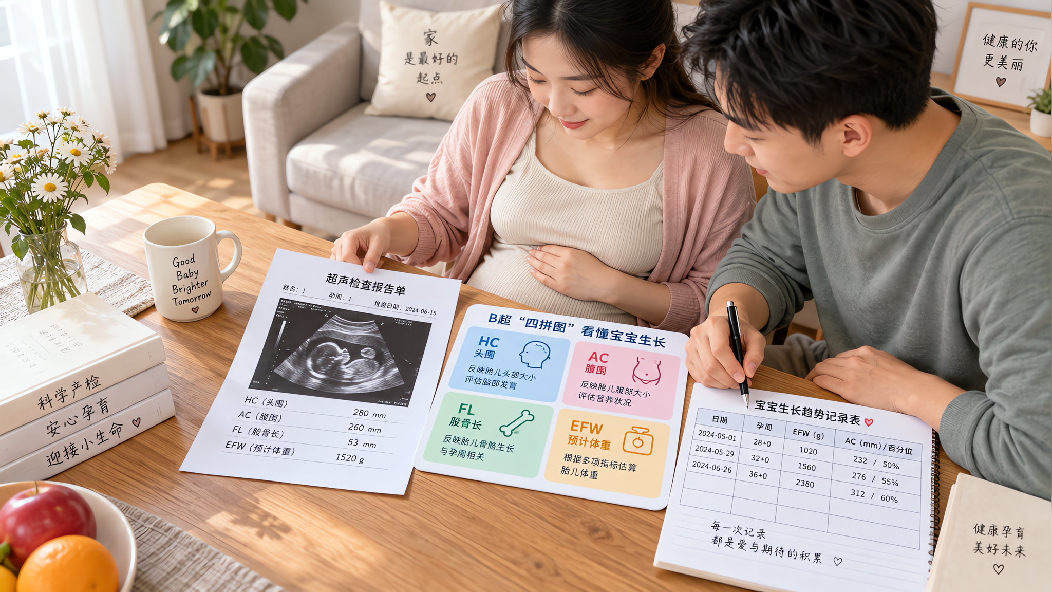 晚孕B超别盯箭头：HC/AC/FL/EFW用趋势读才准