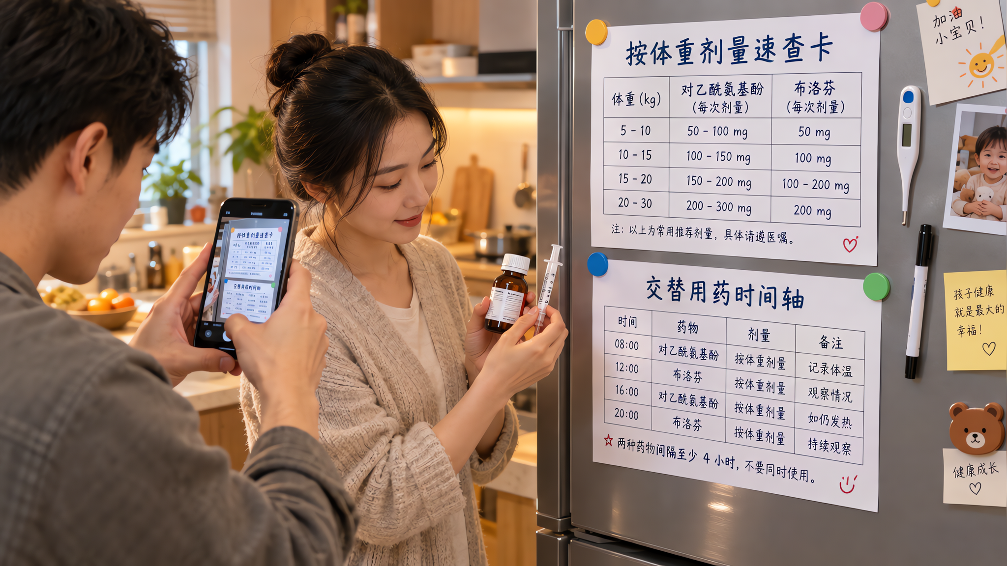 孩子发烧别乱“交替吃”：按体重剂量+间隔表一看就会