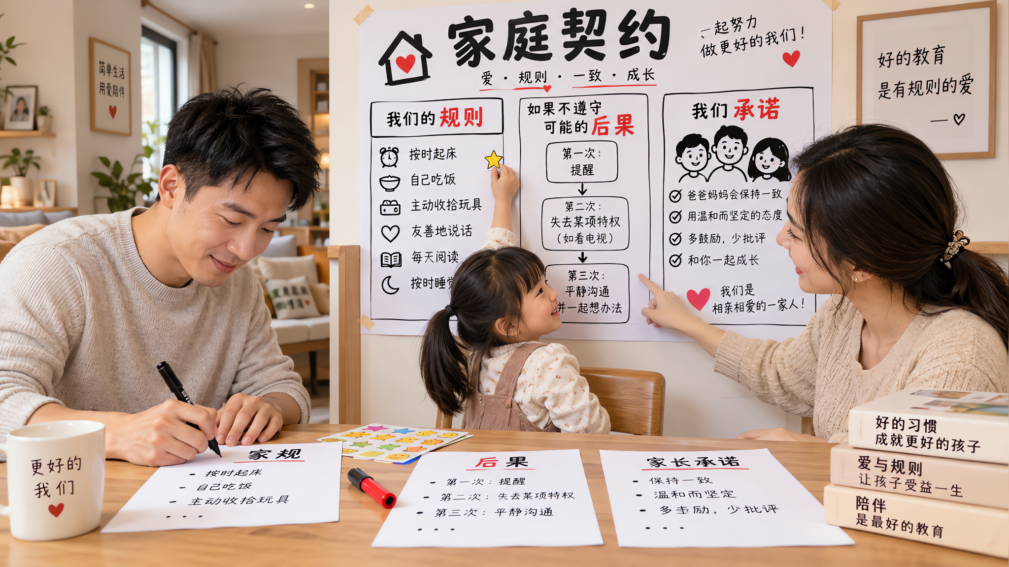 3-6岁越吼越顶嘴？用“家庭契约”把家里规则一次讲清