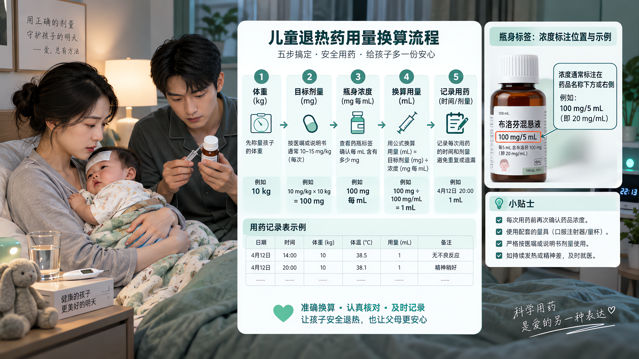 退烧药别按“半勺”喂：学会mg/kg换算mL才安心
