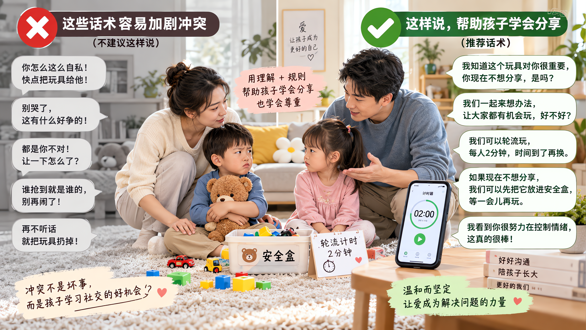 孩子不肯分享别急着骂：先确权，再三选一