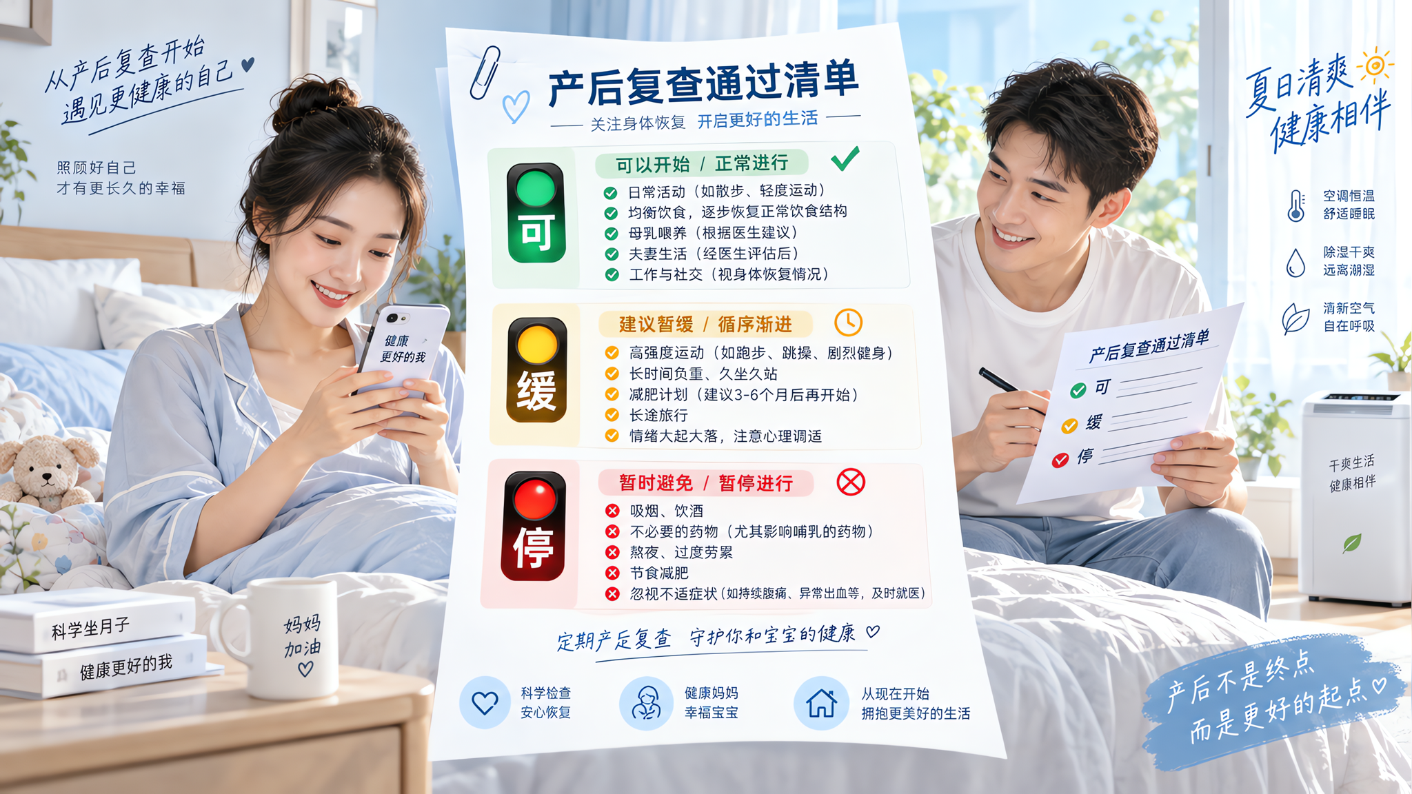 产后能不能同房不看周数：复查通过清单一次讲清