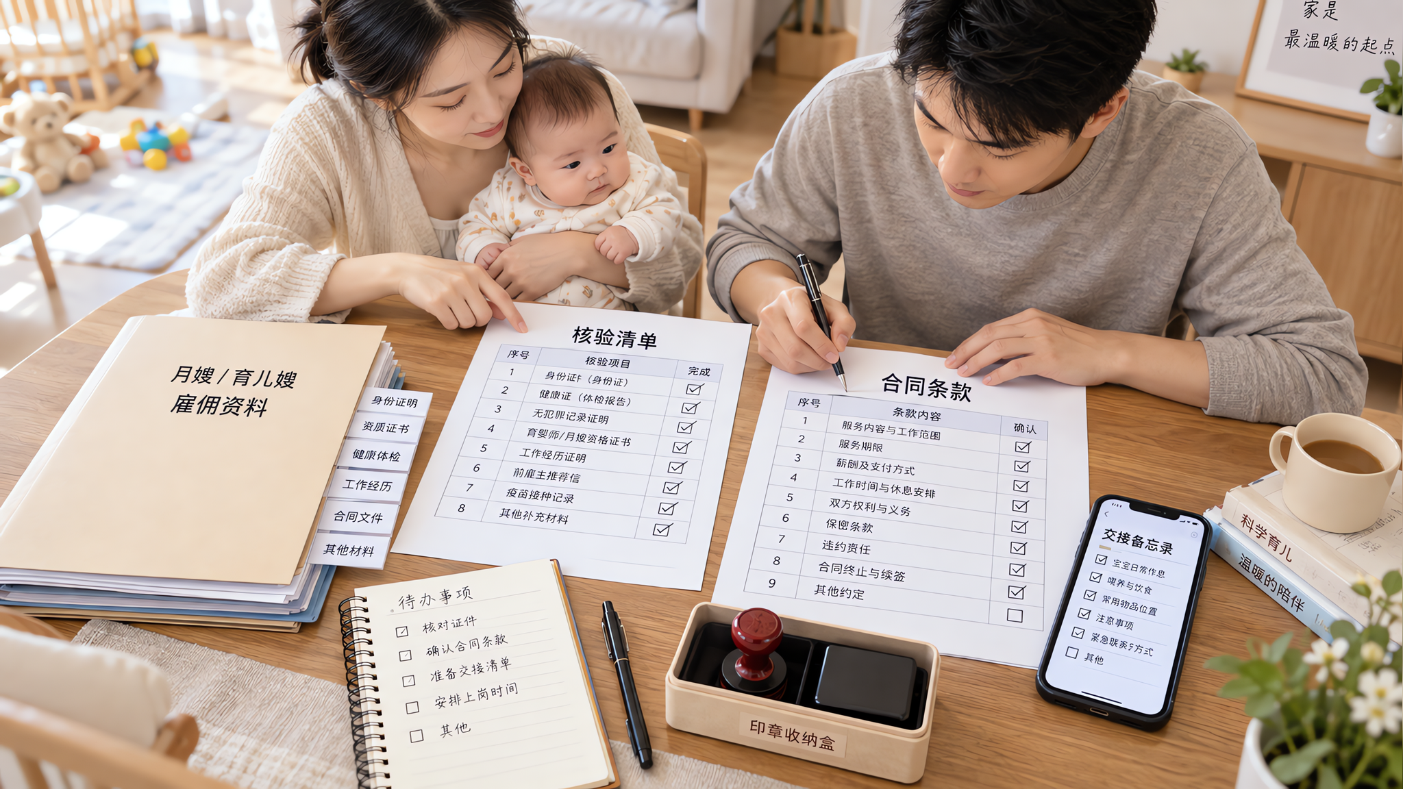 请月嫂育儿嫂前：先核验3类信息，再把7条写进合同