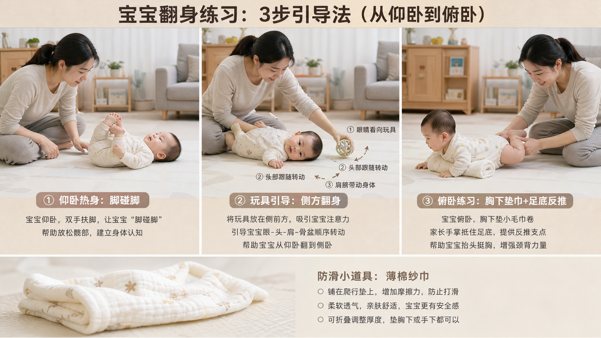 天热别老抱着 15分钟练出翻身到爬行