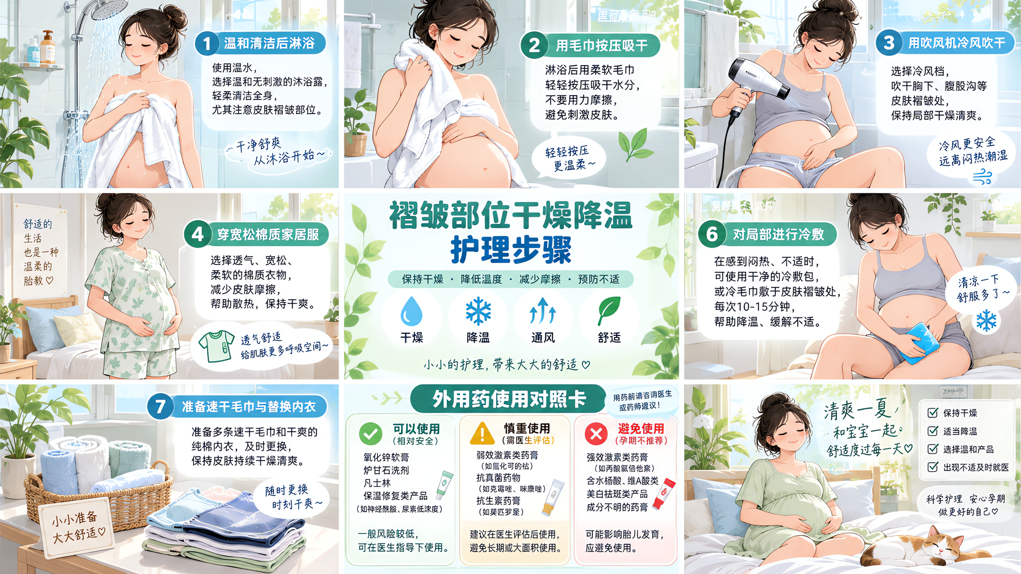 孕期汗疹间擦疹总复发？先把这3处“干爽”做好