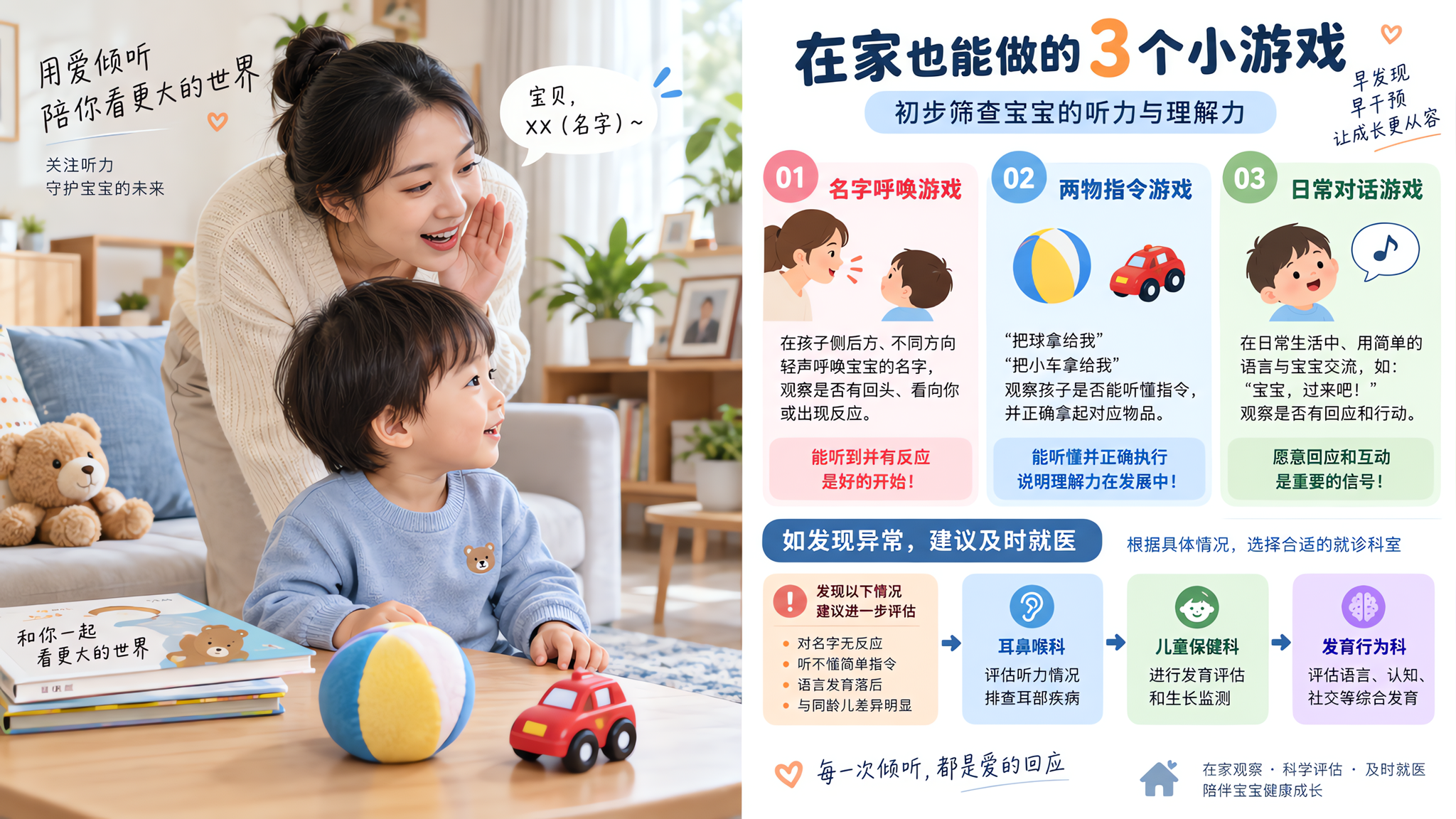 叫名字不理却爱听动画？3个小游戏先分清听力还是理解
