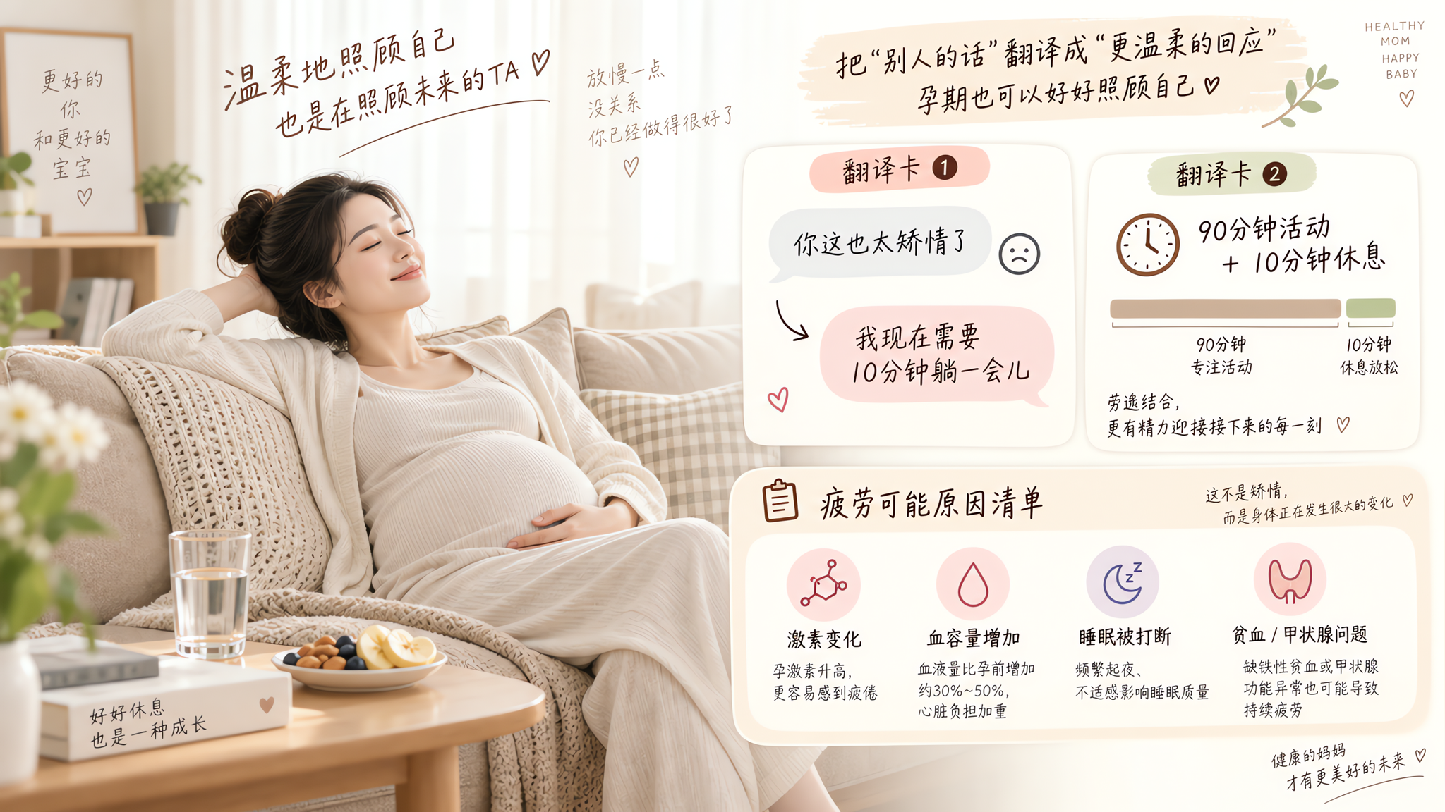 孕期累到像被掏空？3个原因和一套照抄安排
