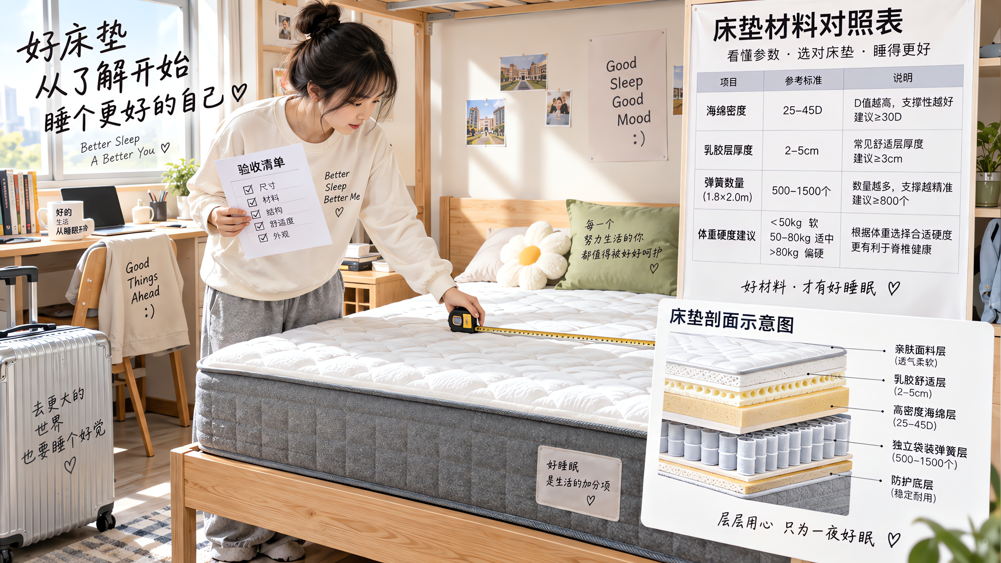 买床垫别盯乳胶含量：用密度+A4纸筛掉塌陷款