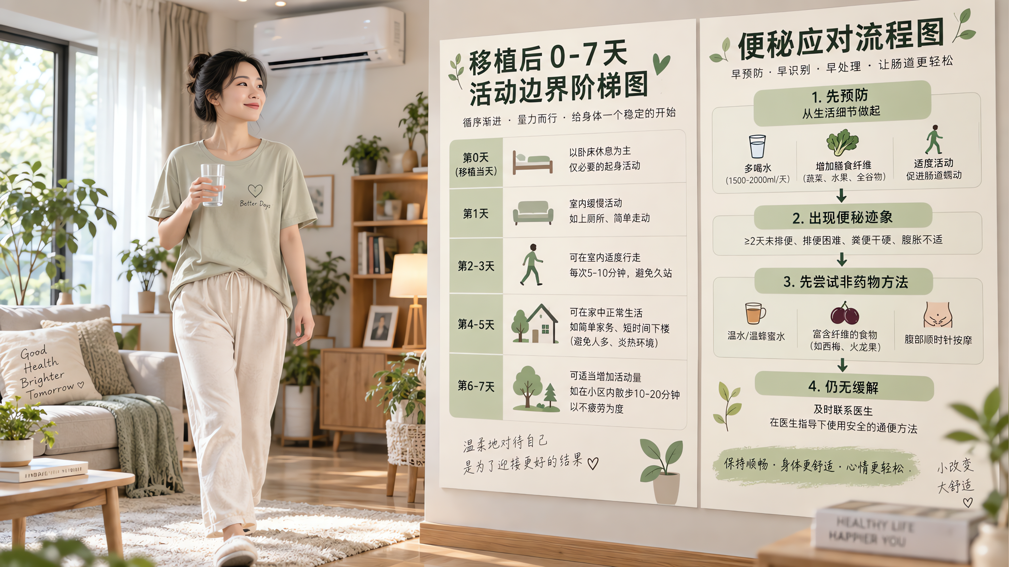 移植后别硬躺：伏天活动边界与便秘睡眠清单