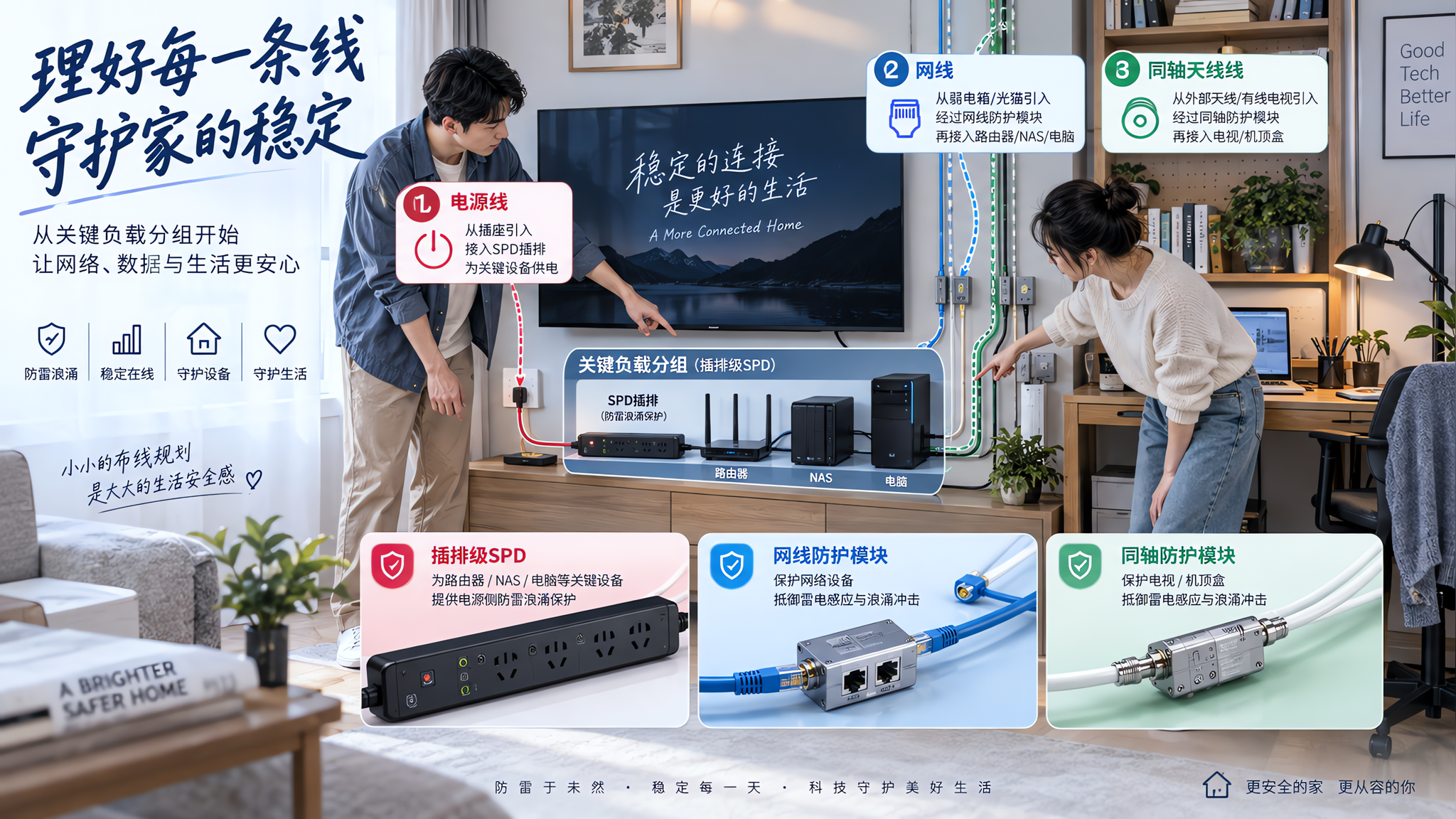 打雷后路由器“慢慢死”？浪涌最爱偷袭这3条线