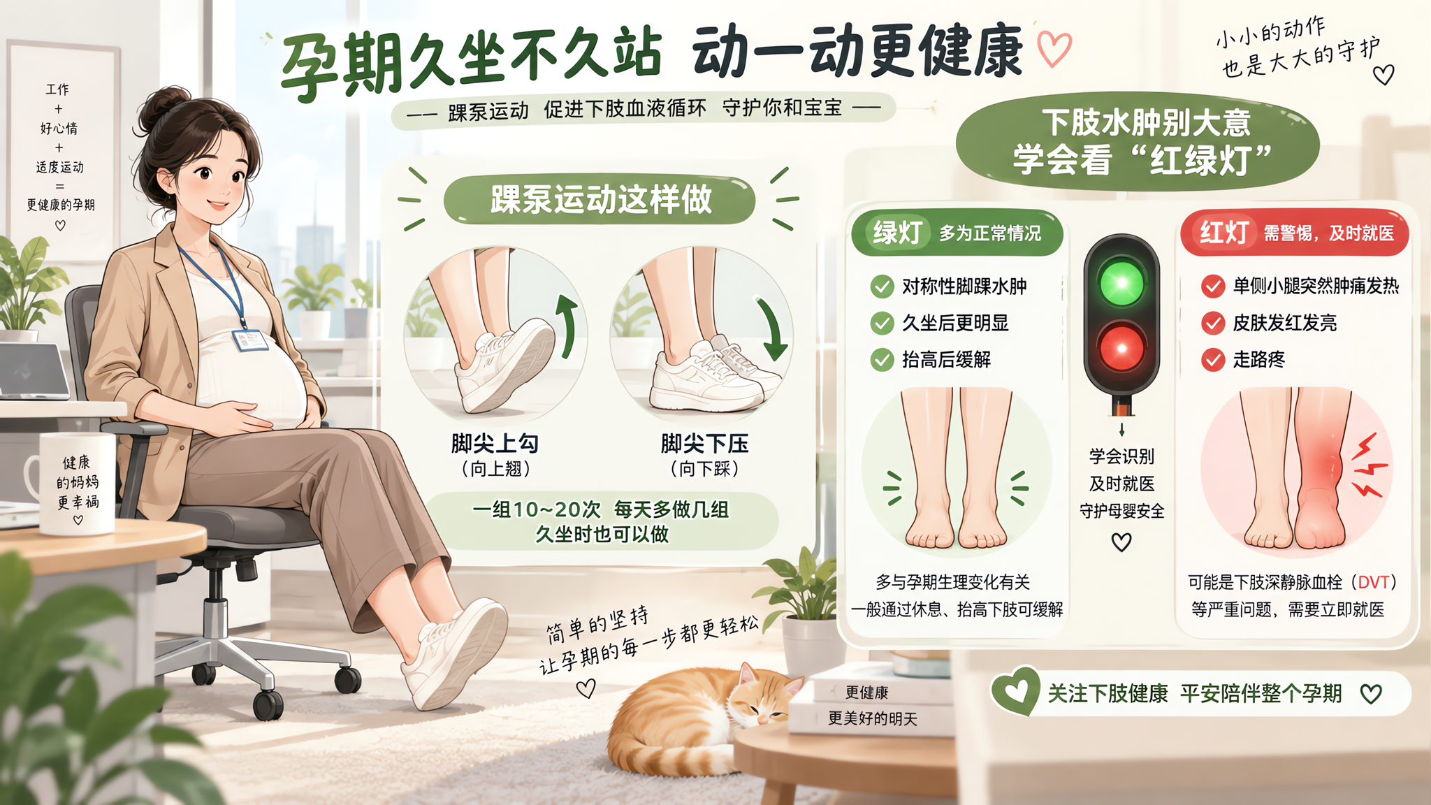 孕期脚踝一按一个坑？先做这6件事再谈补钙