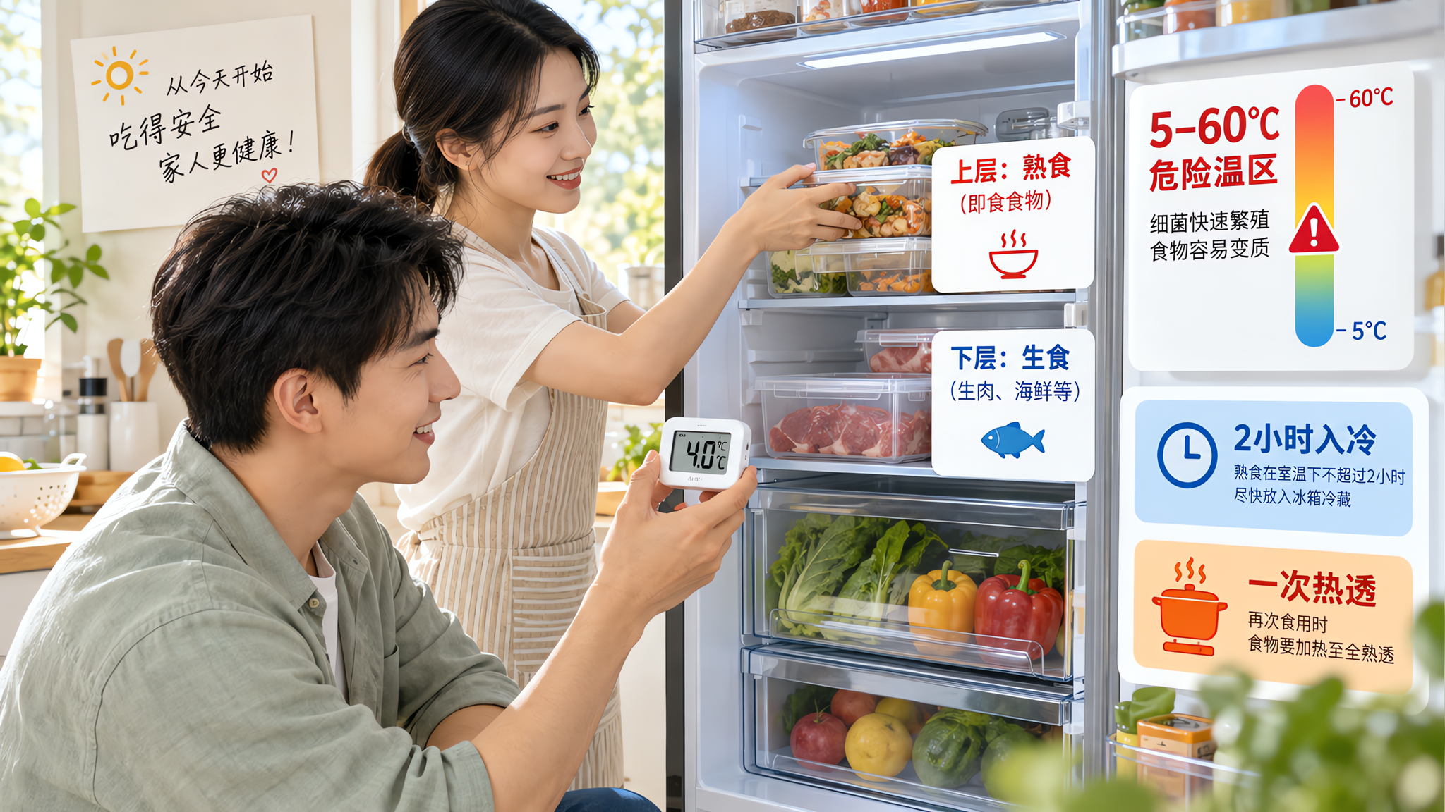 大暑别让娃吃坏肚子：守住5–60°C和2小时入冷