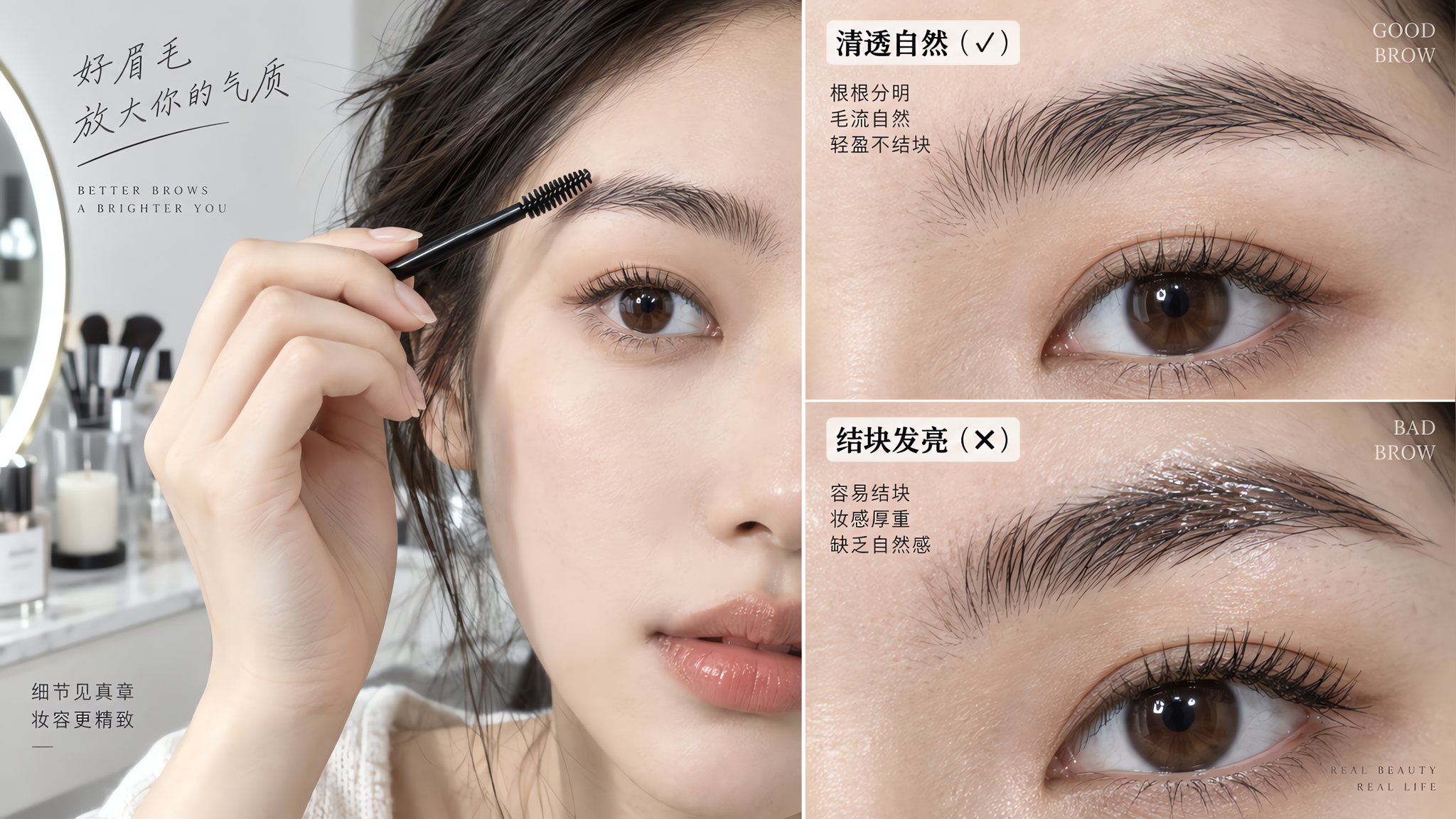 眉胶一出油就结块？6个维度选出清透毛流眉