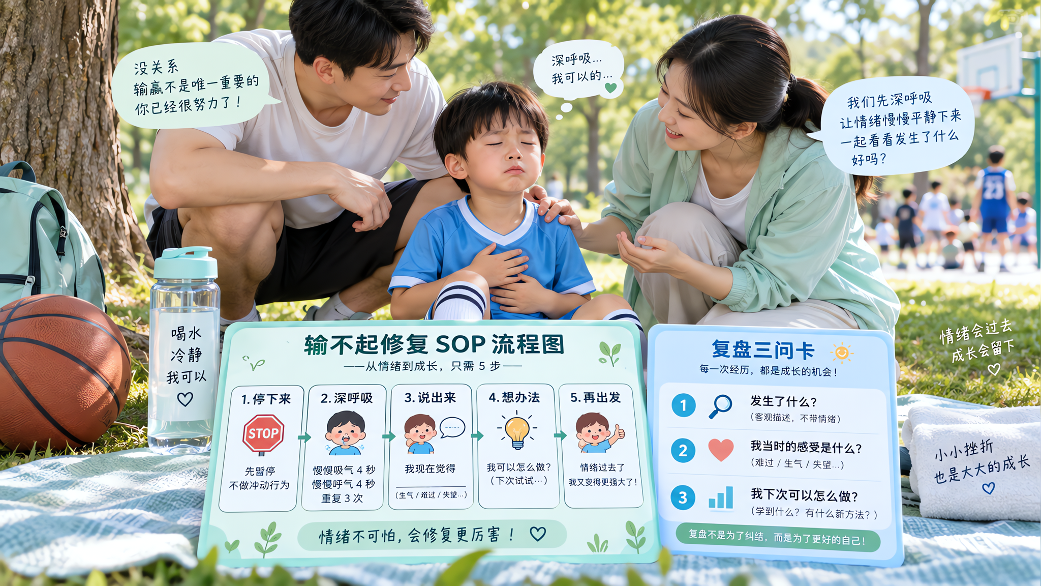 孩子一输就崩？高温天用这套复盘脚本就够了