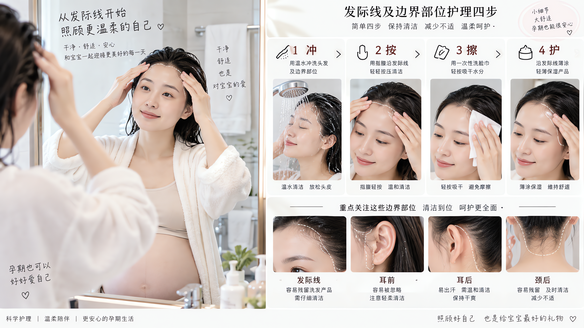 发际线反复起小疙瘩？多半是护发残留在作怪：4步清理法