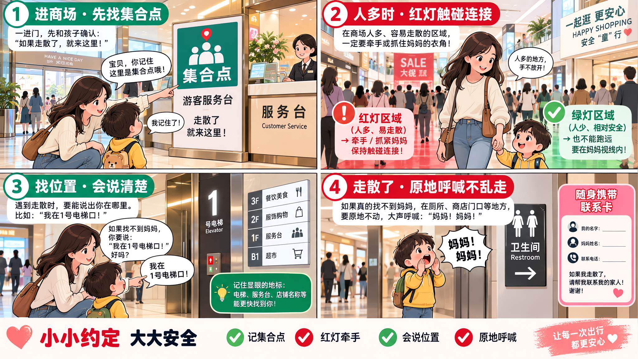 孩子商场走丢不是皮：这套防失联动线照做