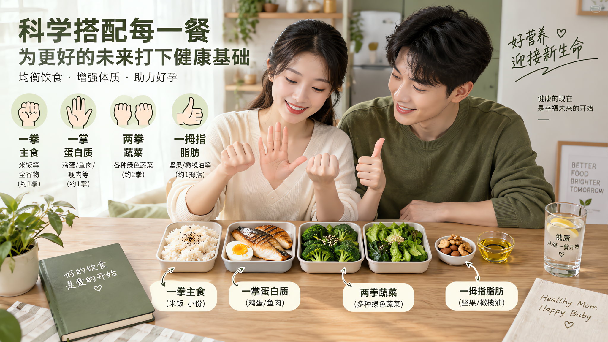 备孕别越吃越少：外食照着“一拳一掌”点就稳了