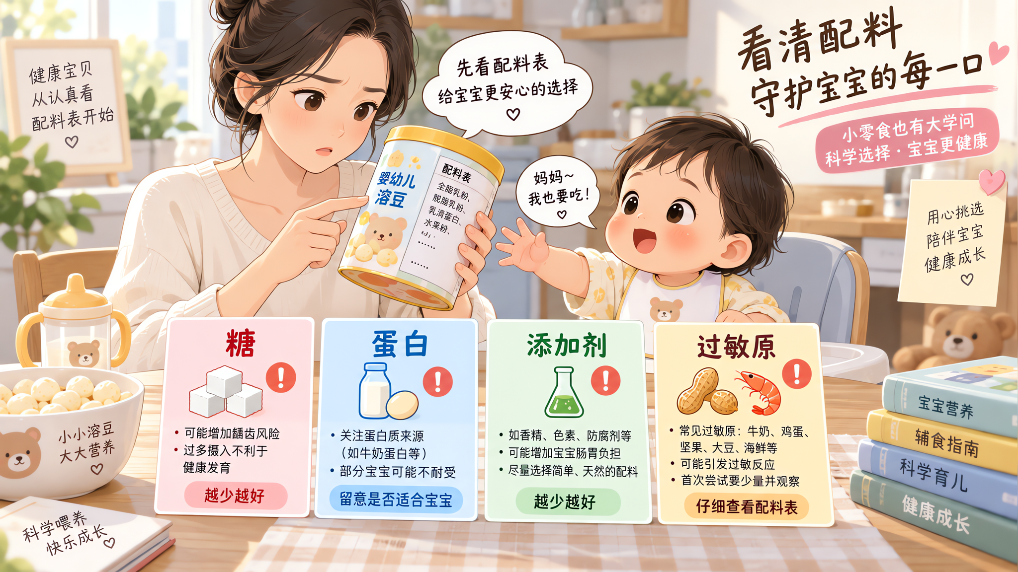 溶豆不等于奶：看懂配料表4步避开糖香精雷