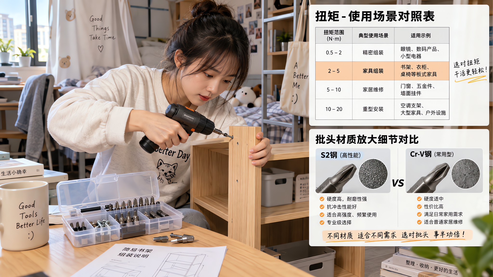 电动螺丝刀别买大件套：4项参数选对就够