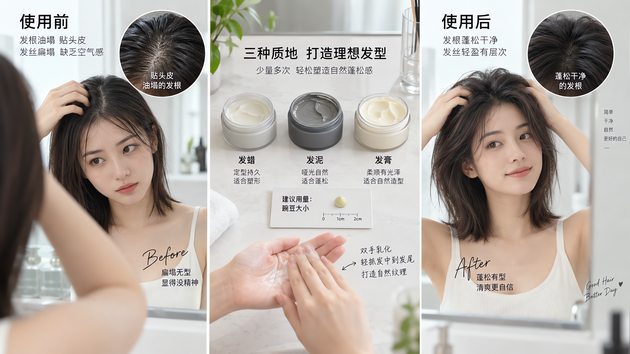 油皮细软塌别乱抹：发蜡发泥发膏怎么选才不贴头皮