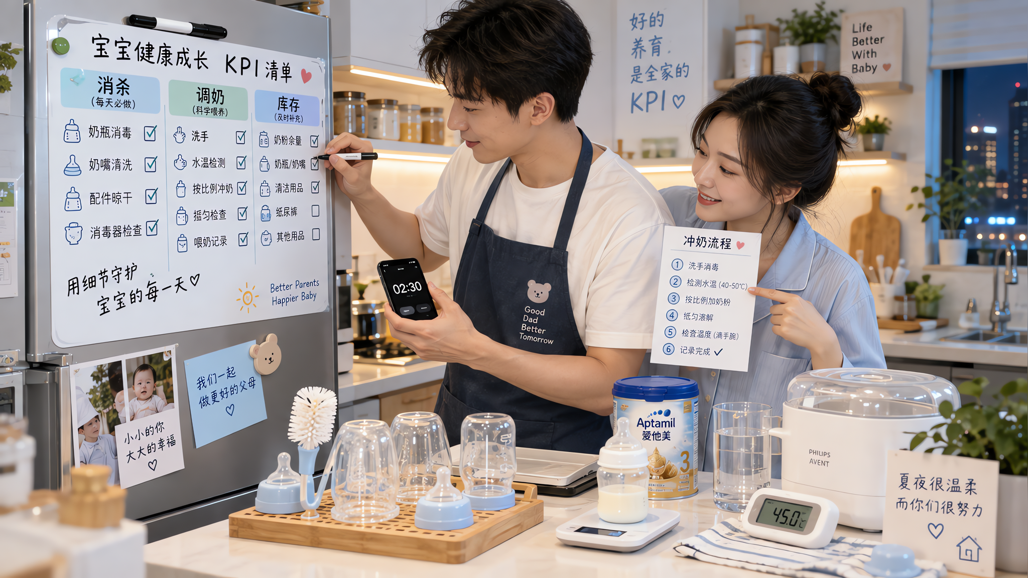 新手爸爸喂养三项KPI：消杀、调奶、库存一周就能上手