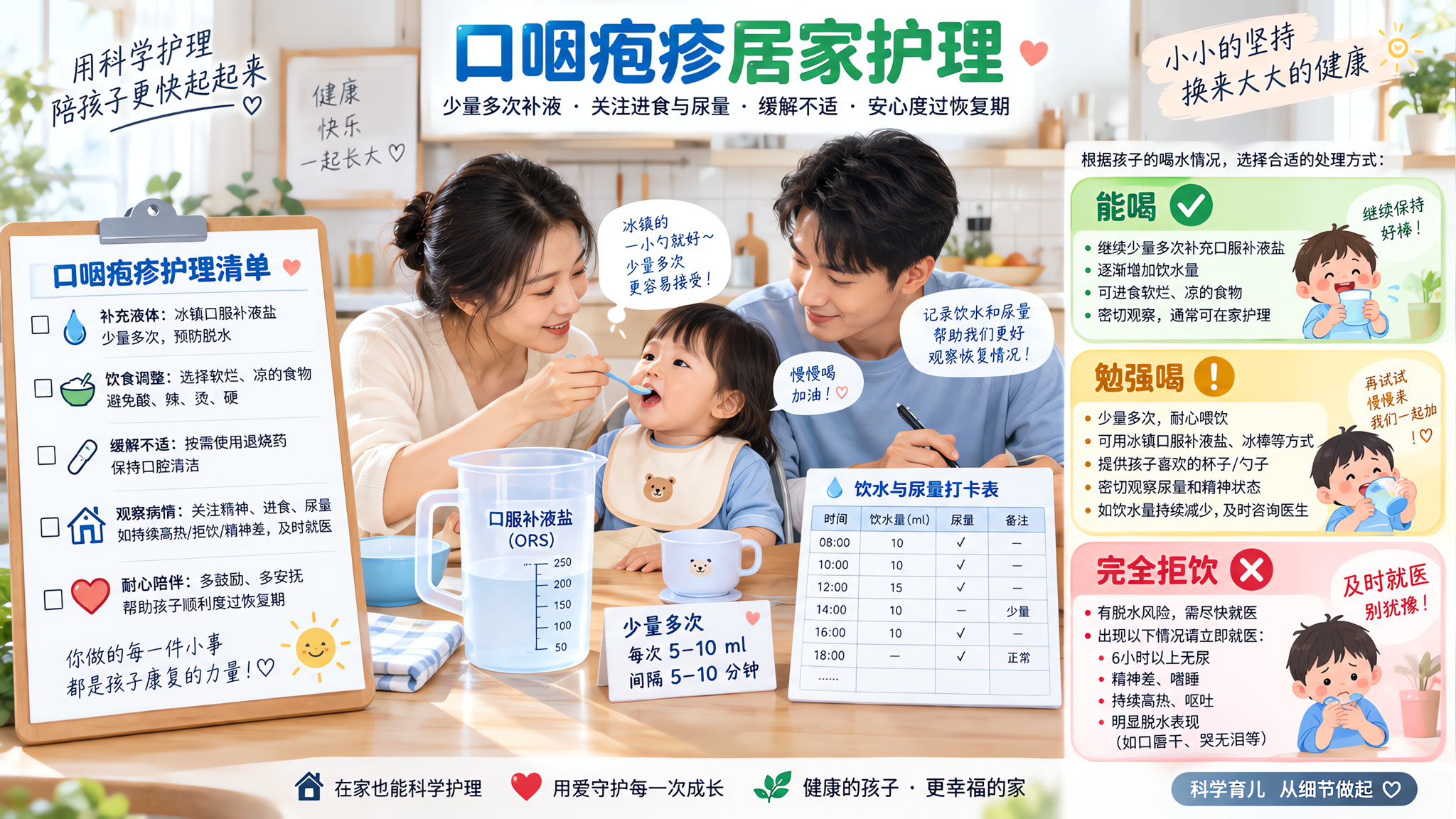 疱疹性咽峡炎：孩子不喝水别急着上抗生素