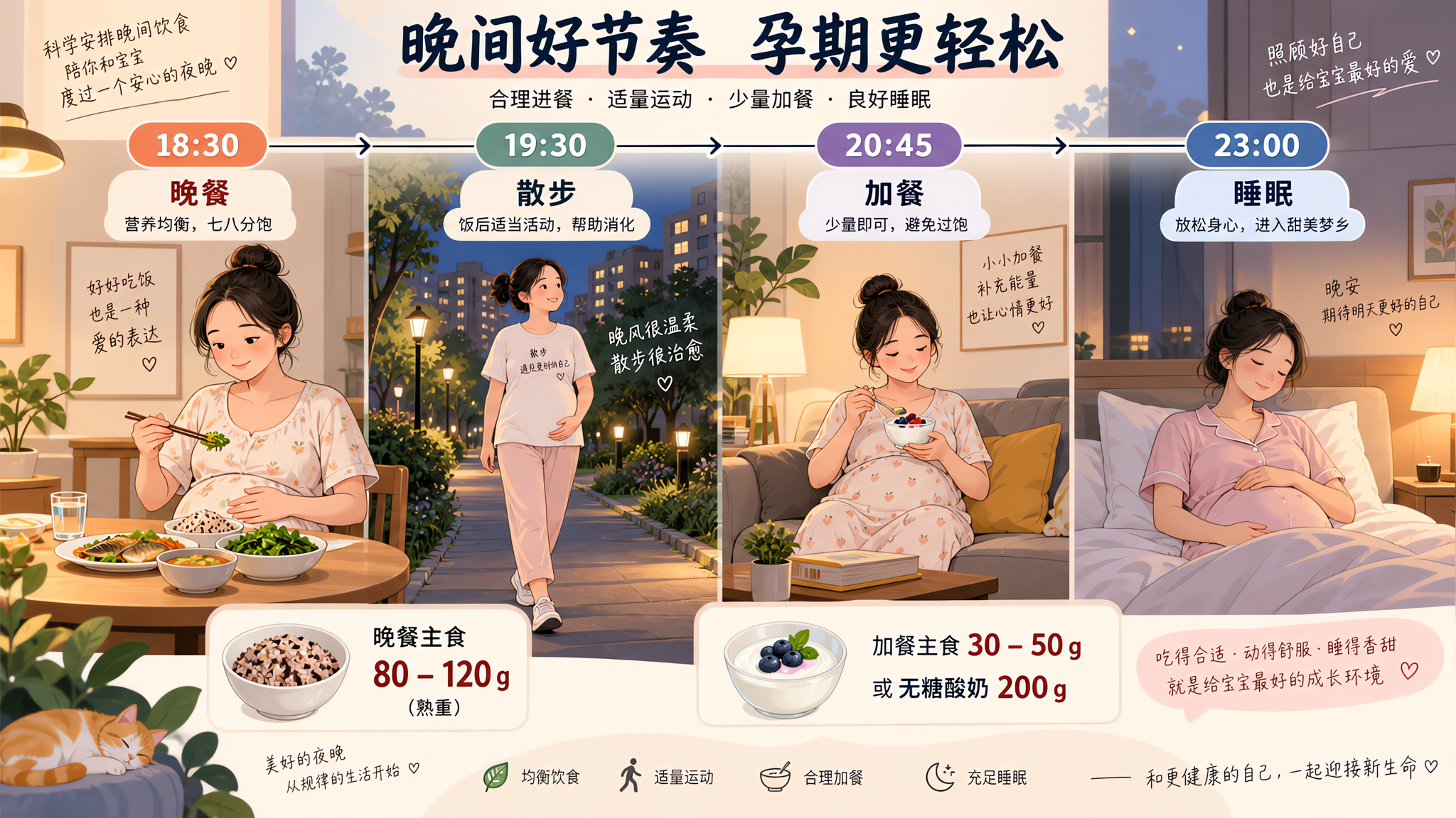 晚饭越少越高？孕晚期夜间血糖这样分配