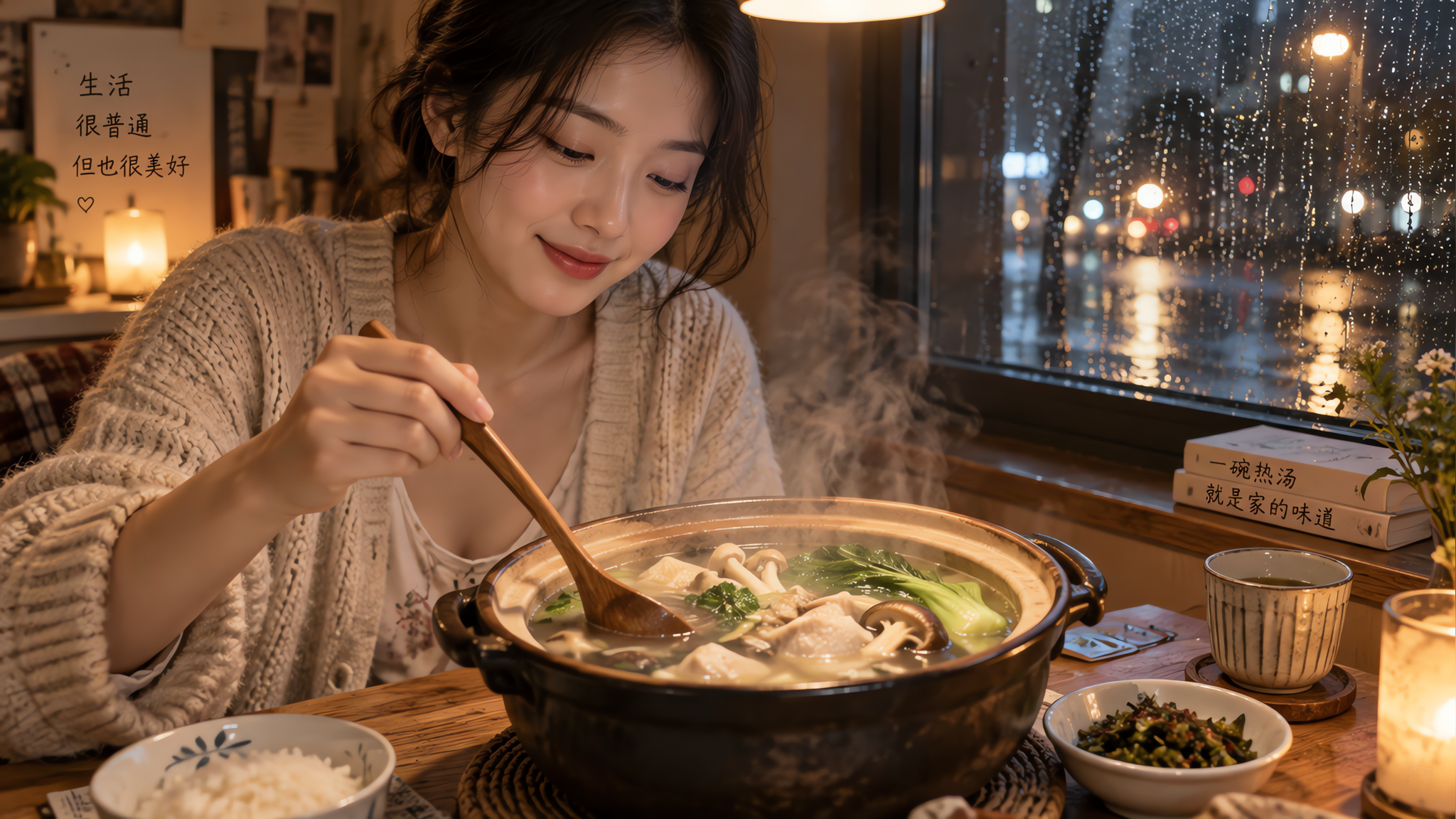 梅雨天情绪低压：煮一锅温热鲜汤菜就够了