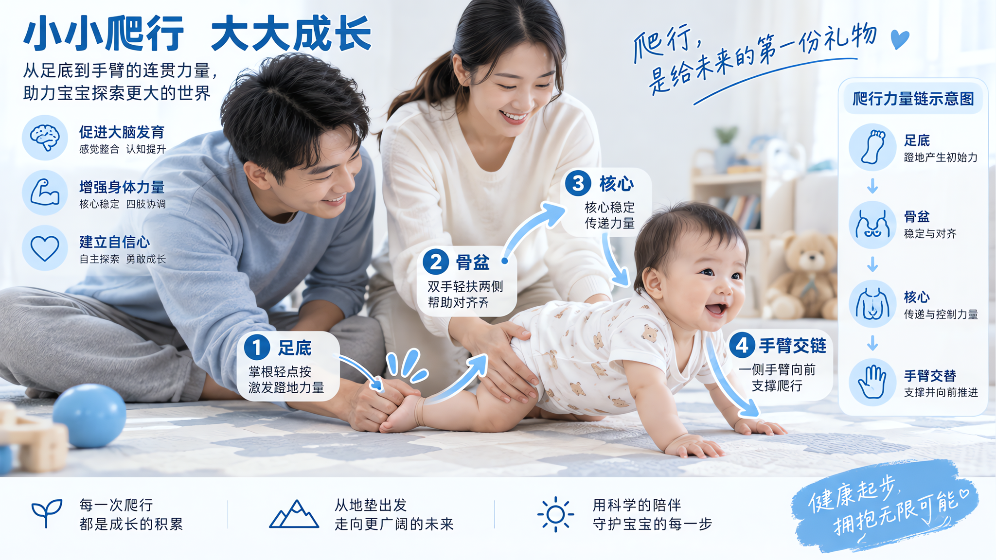 夏天宝宝想爬却推不动？多半是汗滑断了“反推链”