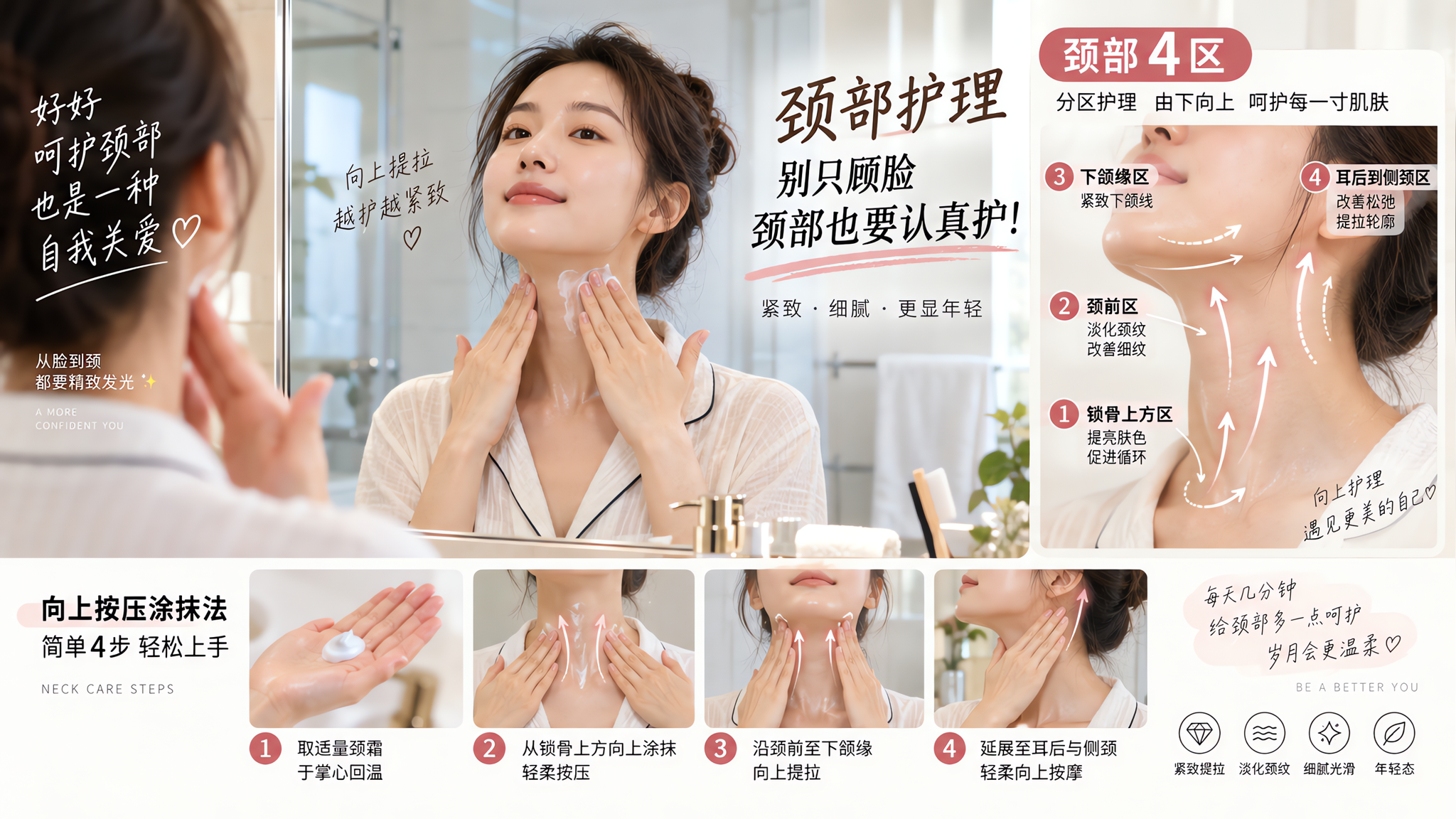 脖子越搓越粗糙？孕期颈部低摩擦4区涂法