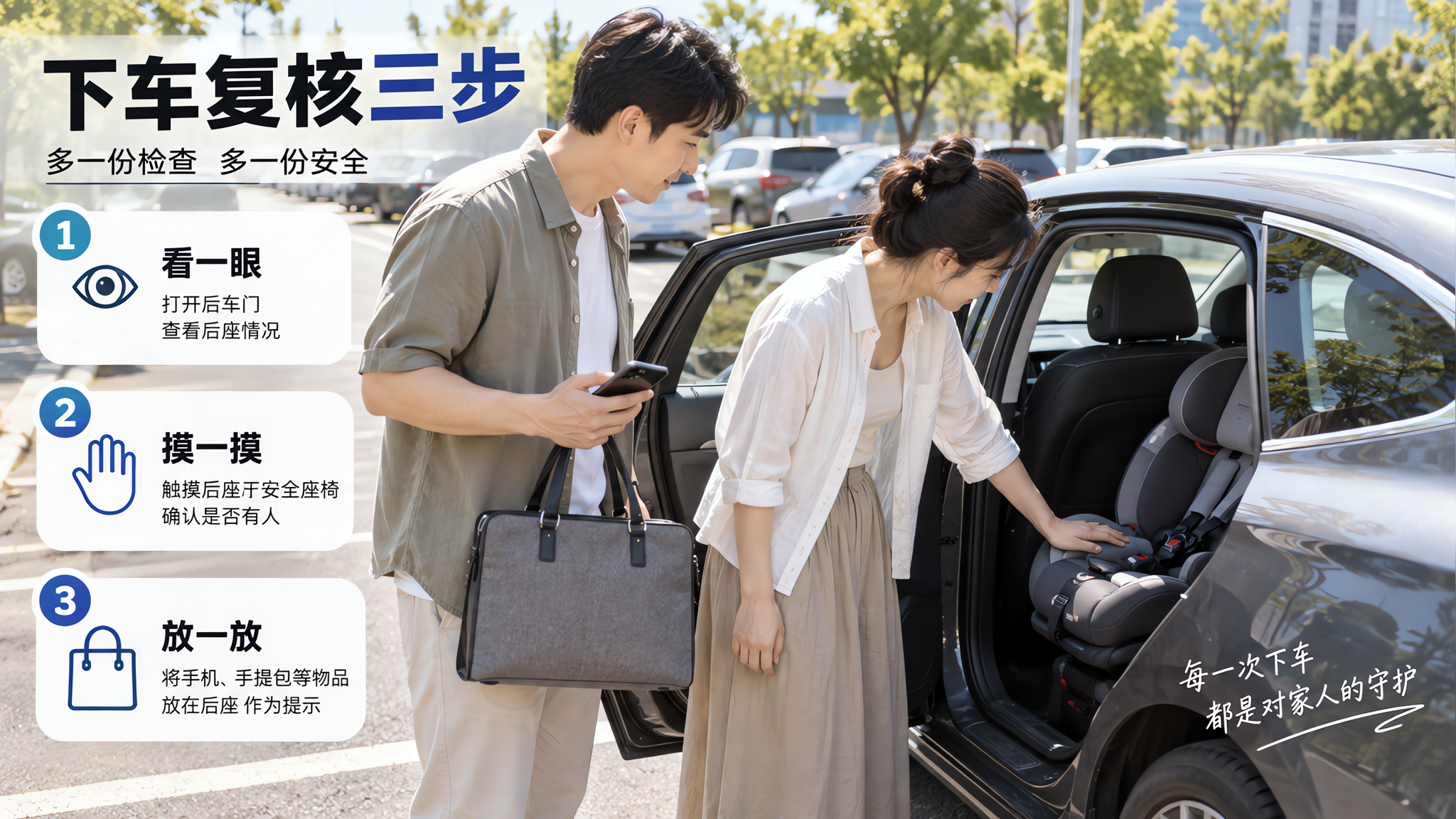 夏天车里几分钟就危险：用“三锁机制”把遗留和反锁降到最低