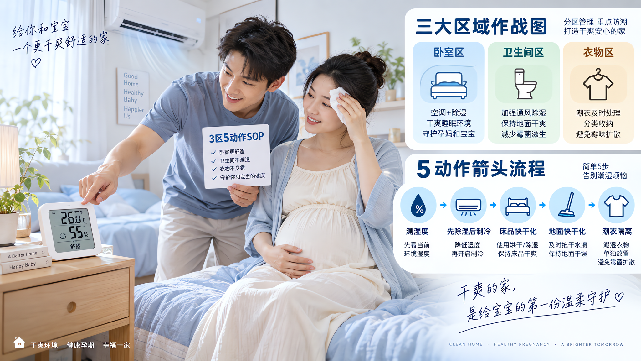 家里闷黏睡不好？3区5动作除湿SOP今晚就用上