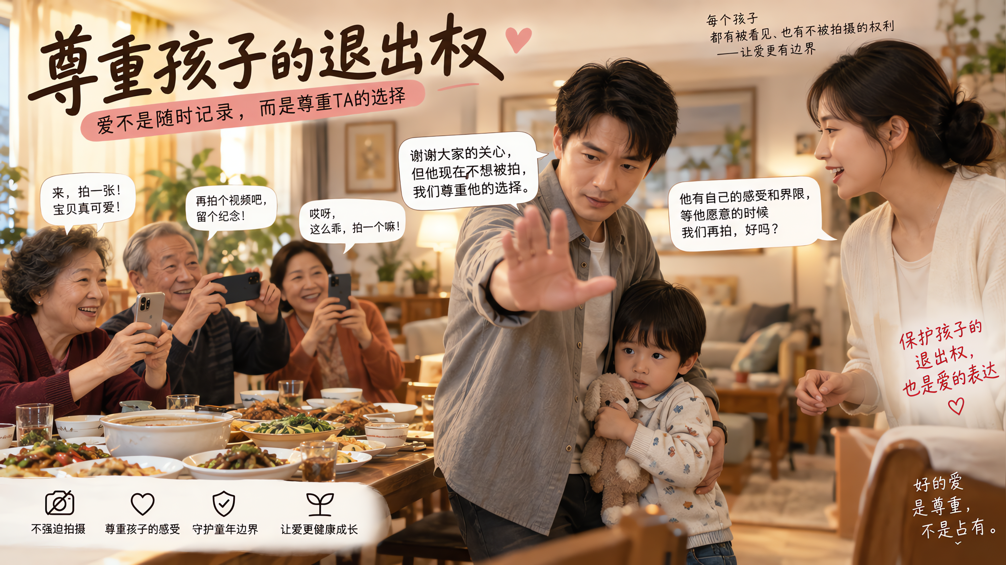 饭局被逼“来一个”？3句话护住孩子退出权
