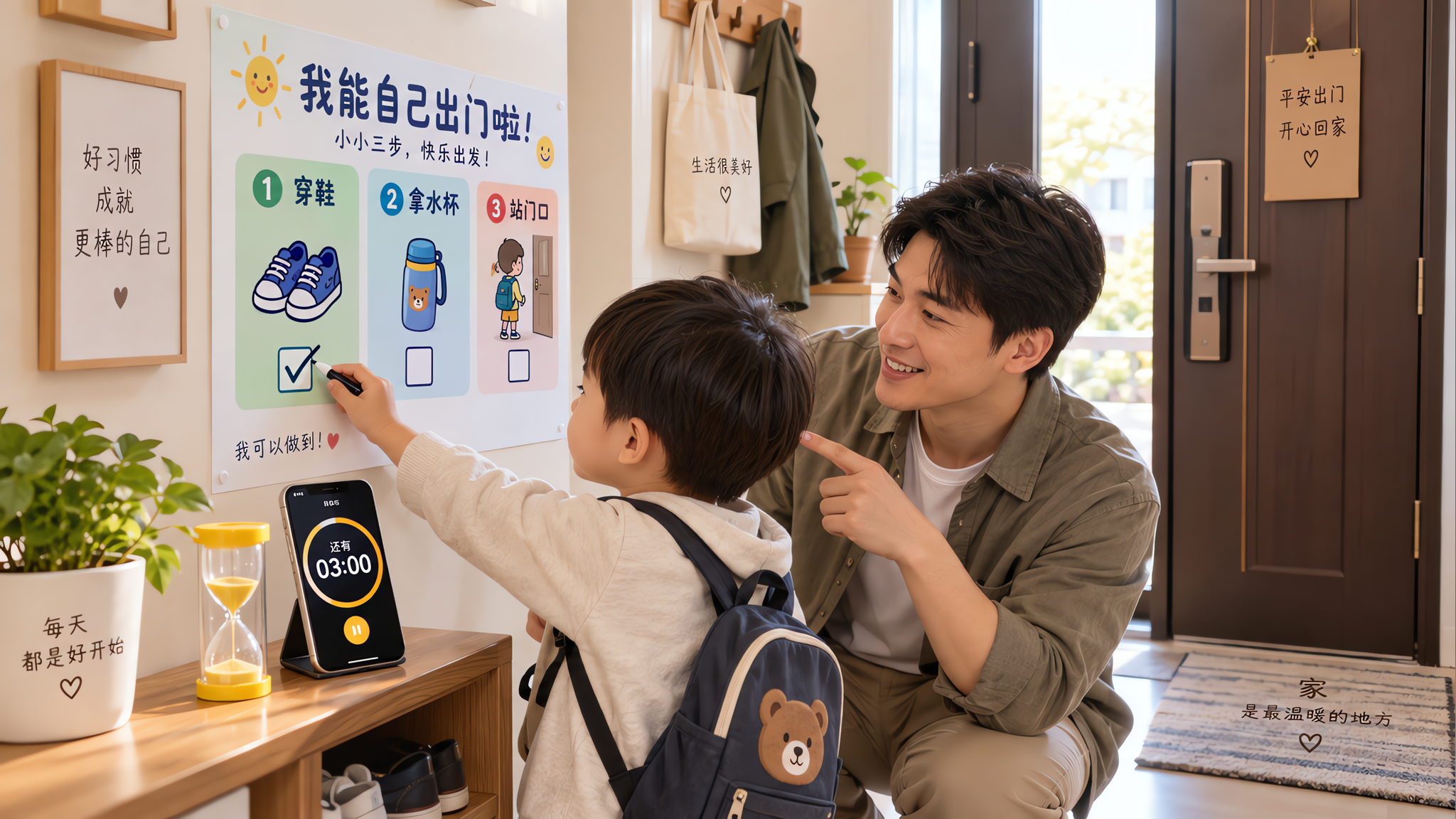 孩子出门磨蹭别再催：3步让他自己启动