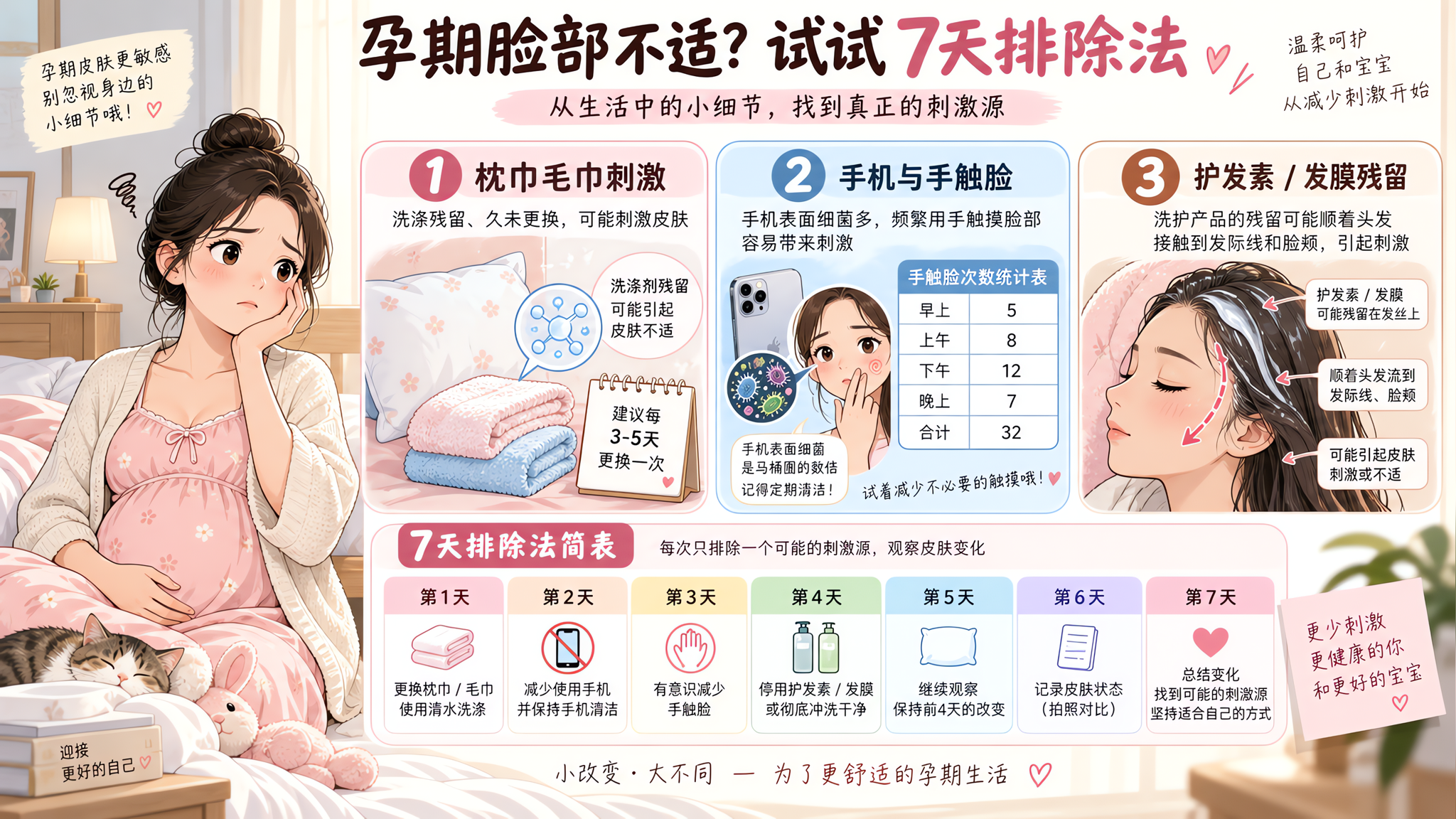 孕期脸总像过敏？先把枕巾手机护发品查一遍