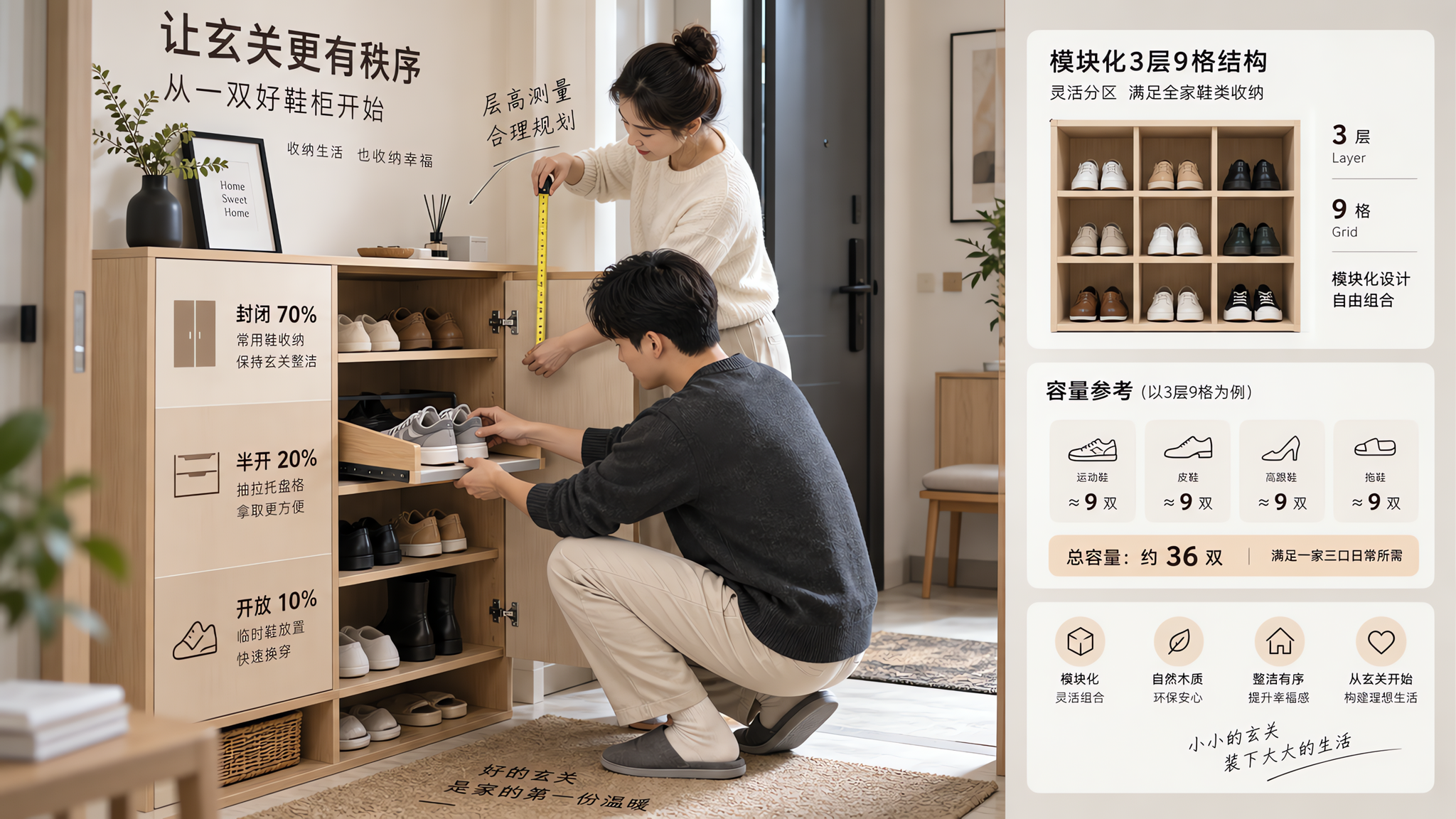 玄关鞋柜总闷臭又乱？用这套“容量+开合+去味”公式一次改好