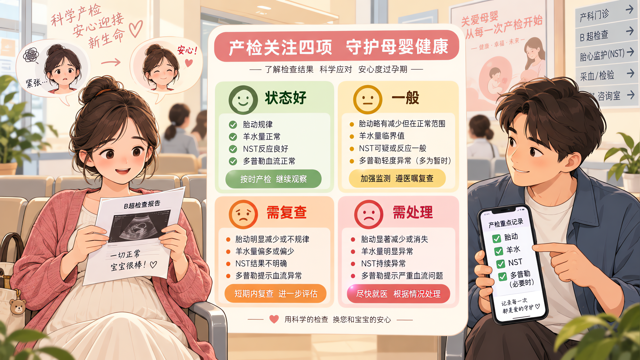 B超写脐带绕颈2周别慌：重点看这4个状态