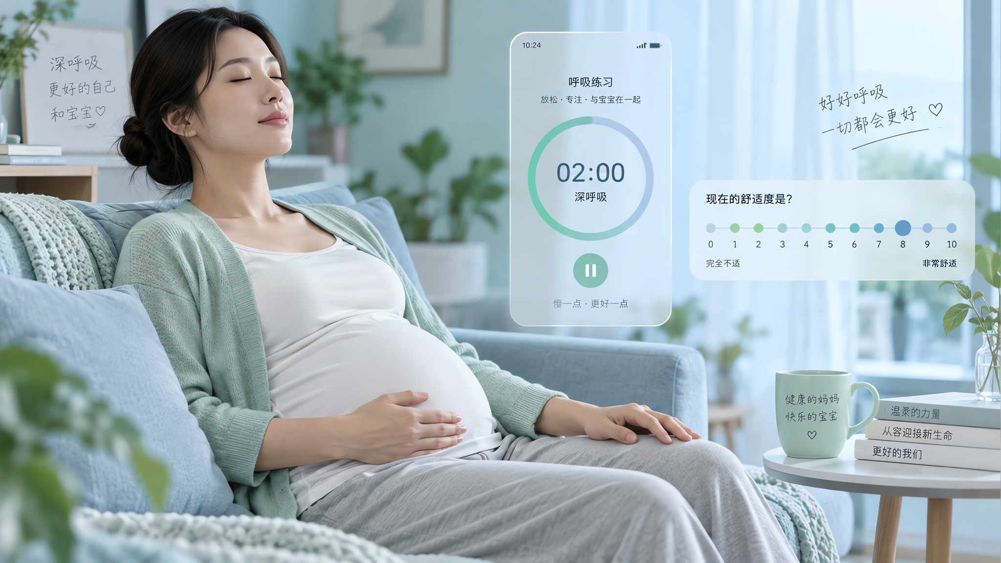 闷热烦躁别硬扛：3分钟降应激呼吸+一句话胎教