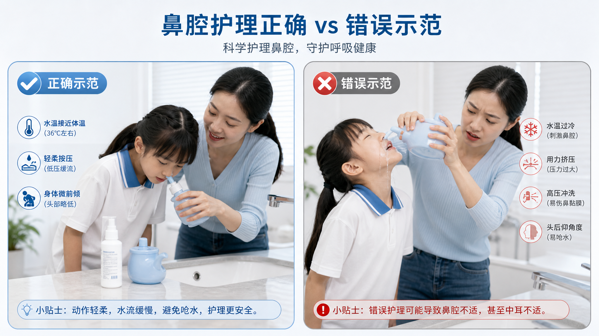 洗鼻越洗越堵？开学季最常见的3个坑