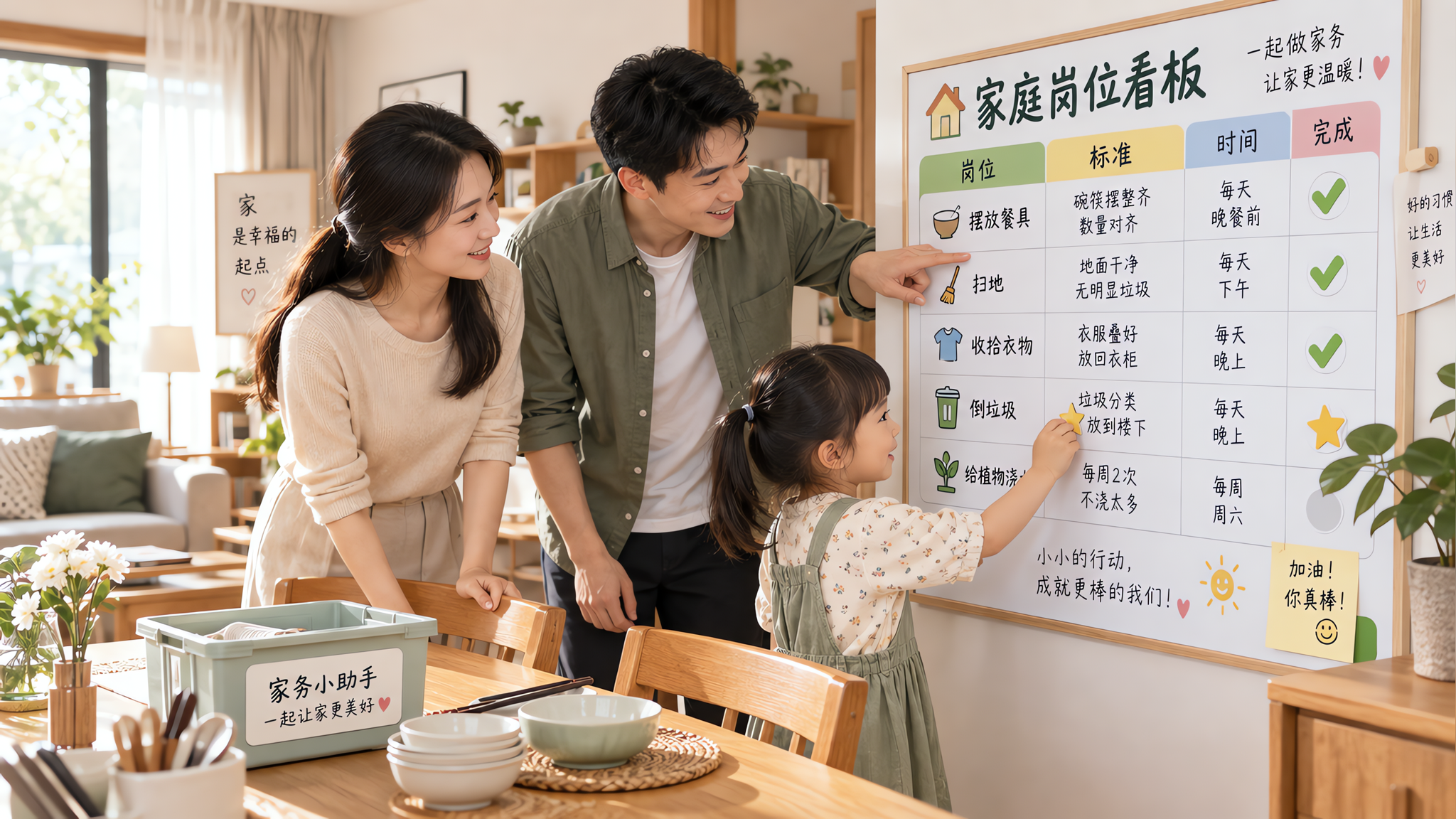 3-6岁家务岗位制：孩子更配合，家里更好带