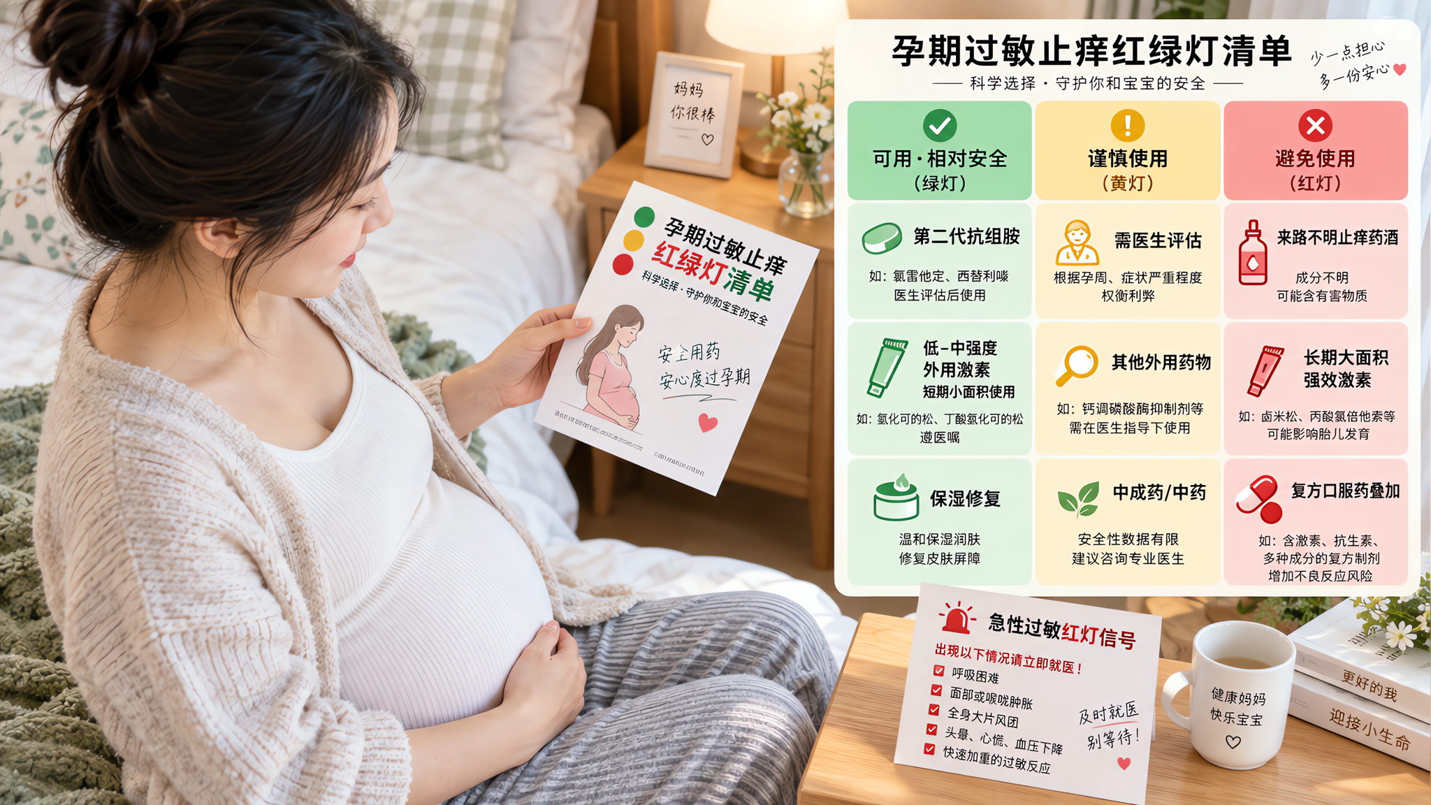 孕期过敏痒到睡不着？优先这3类更稳的止痒选择