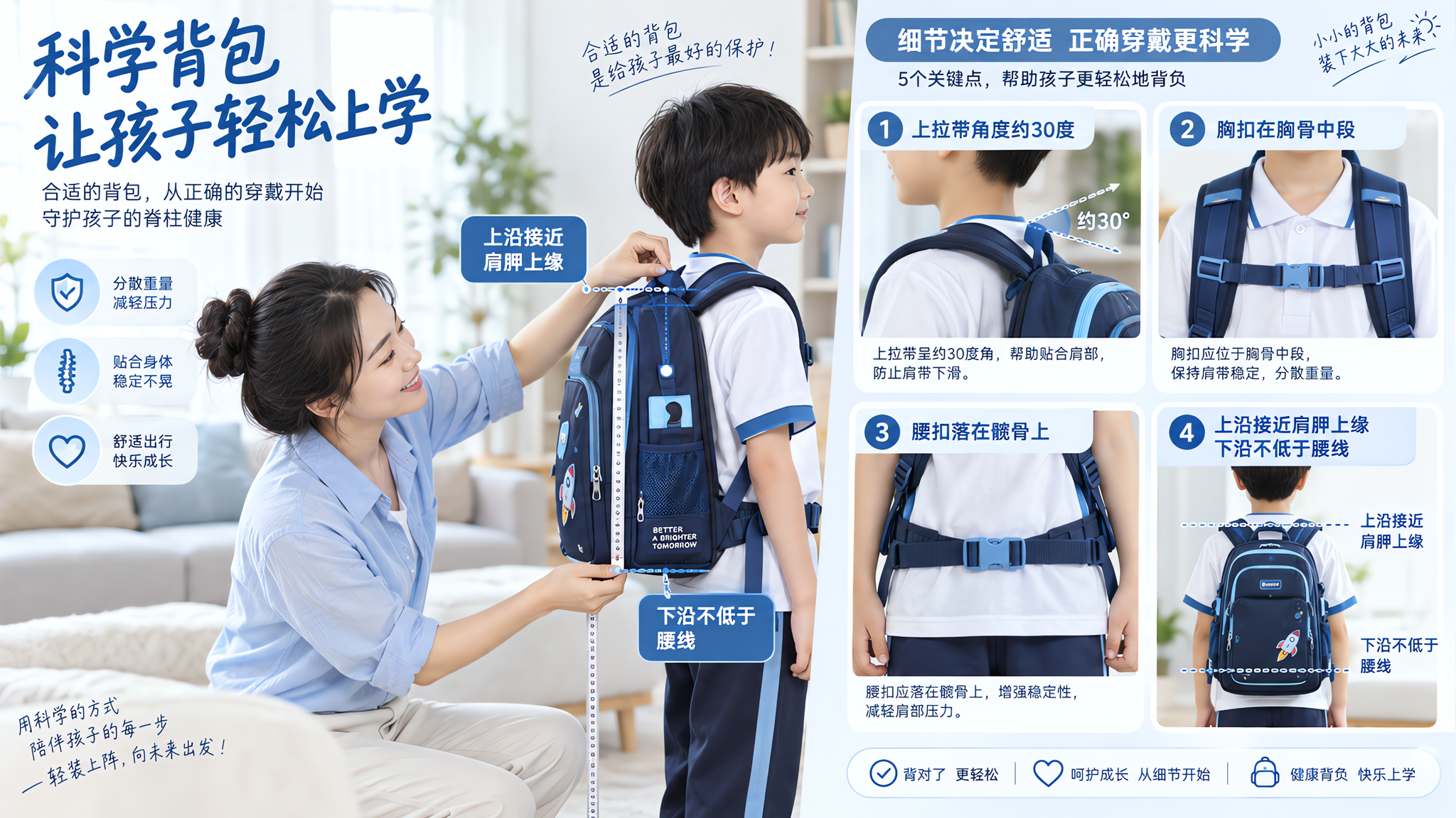 护脊书包别看广告词：3个指标+5kg测试当场见真章