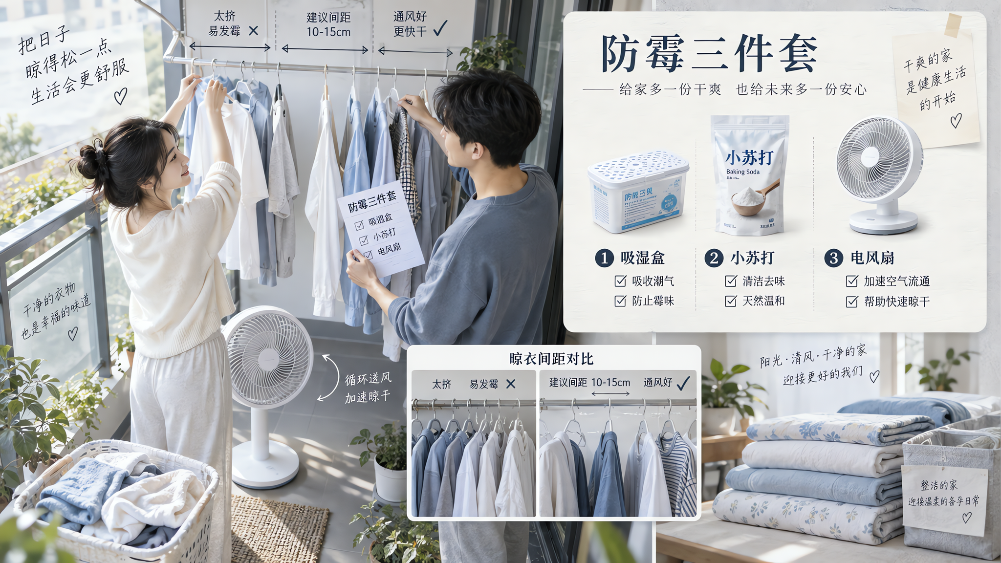 秋雨晒不干别硬扛：备孕家庭低成本防霉三件套