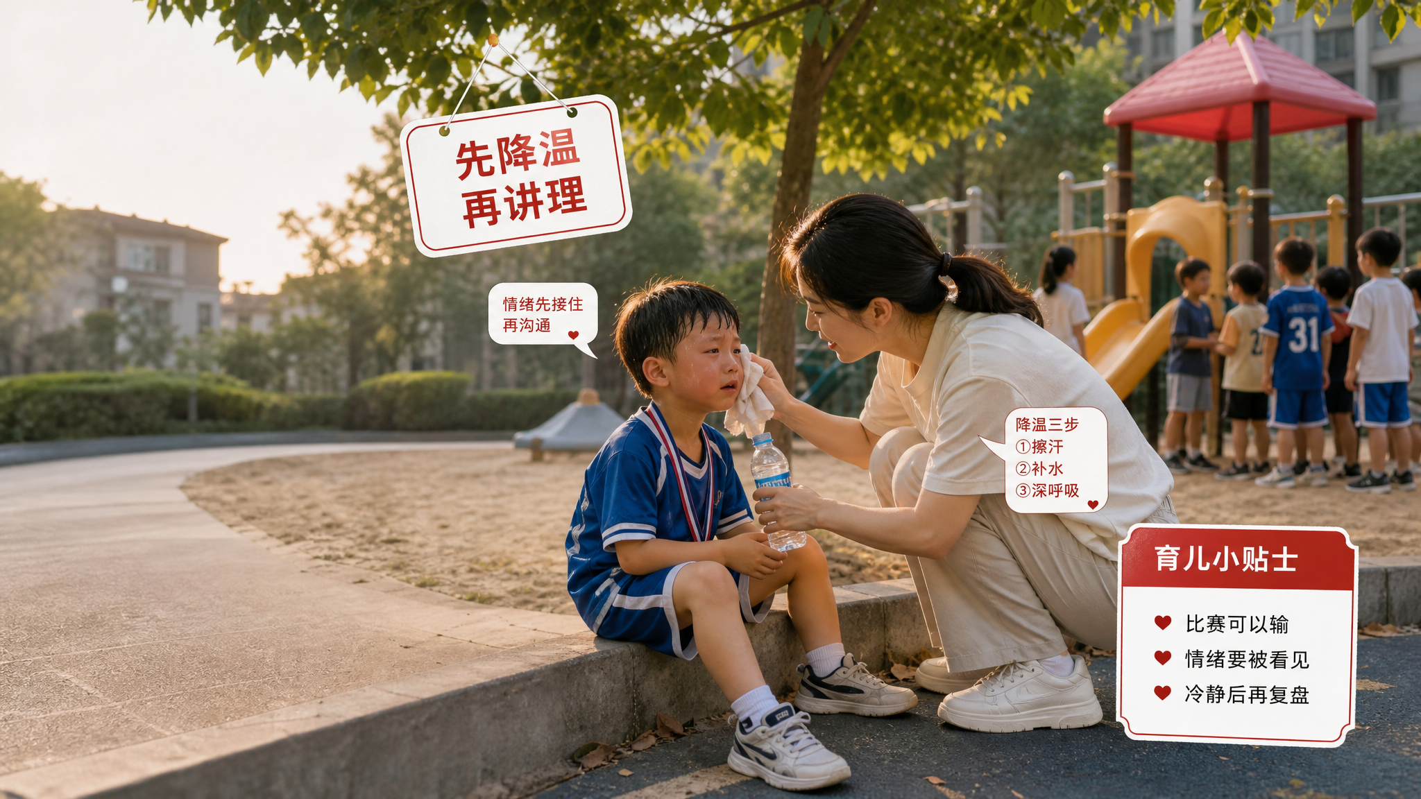夏天孩子一输就崩溃？先降温再讲理的复原力SOP