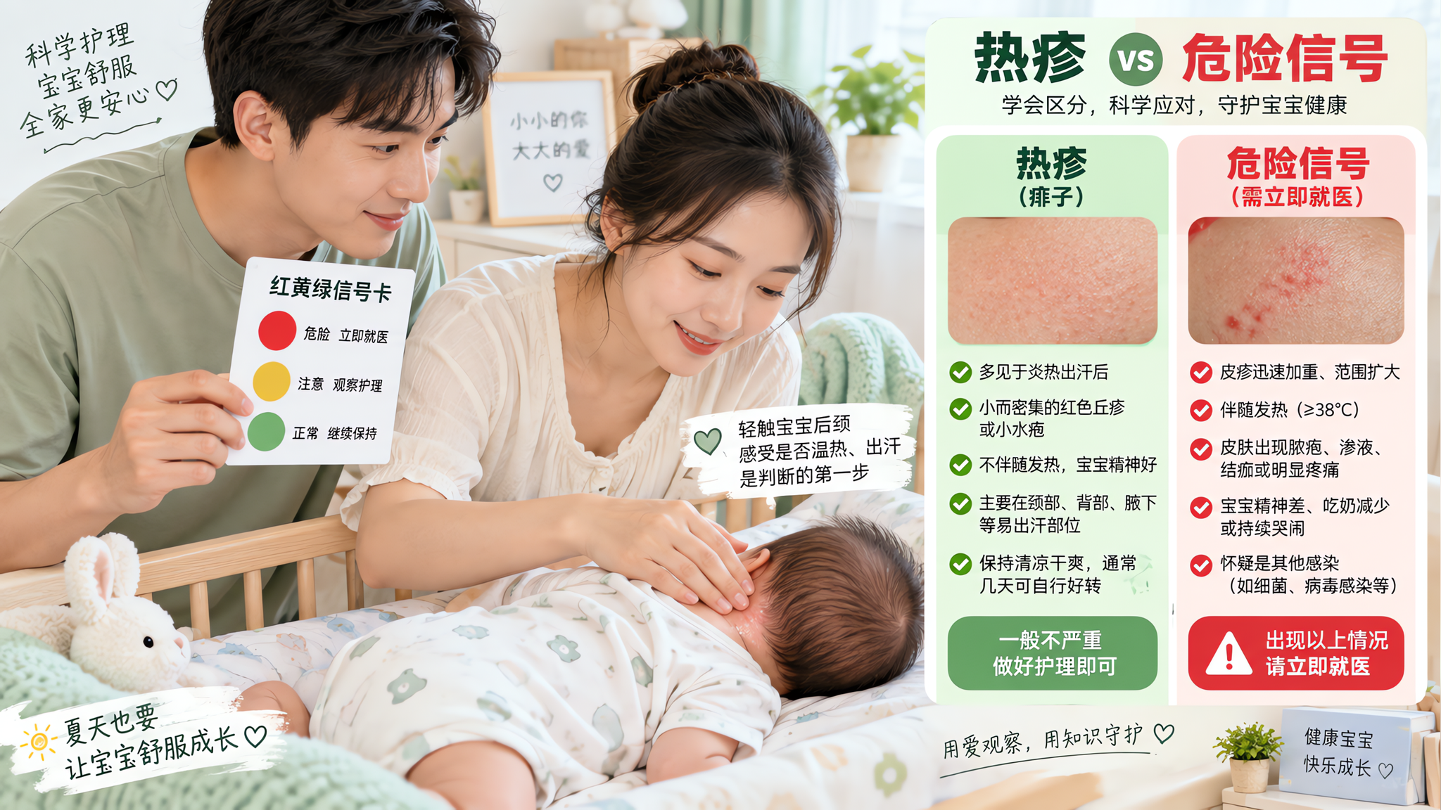 8月新生儿别再被“捂”了：热疹和危险信号这样分