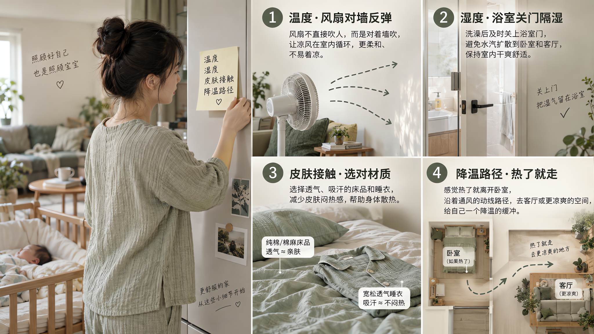 产后总烦又睡浅？先把家调这4个旋钮